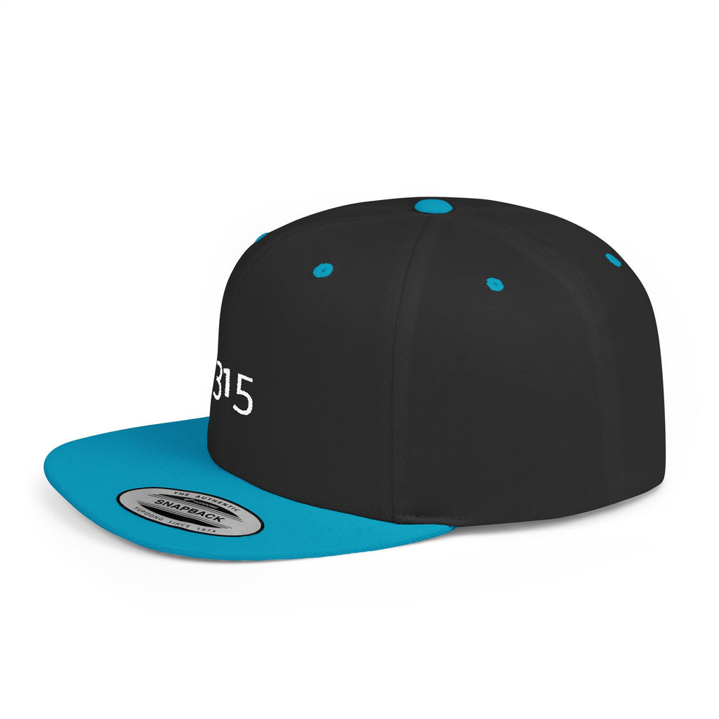 3 - Hat Custom Flat Bill Snapback Hat with 315 Design
