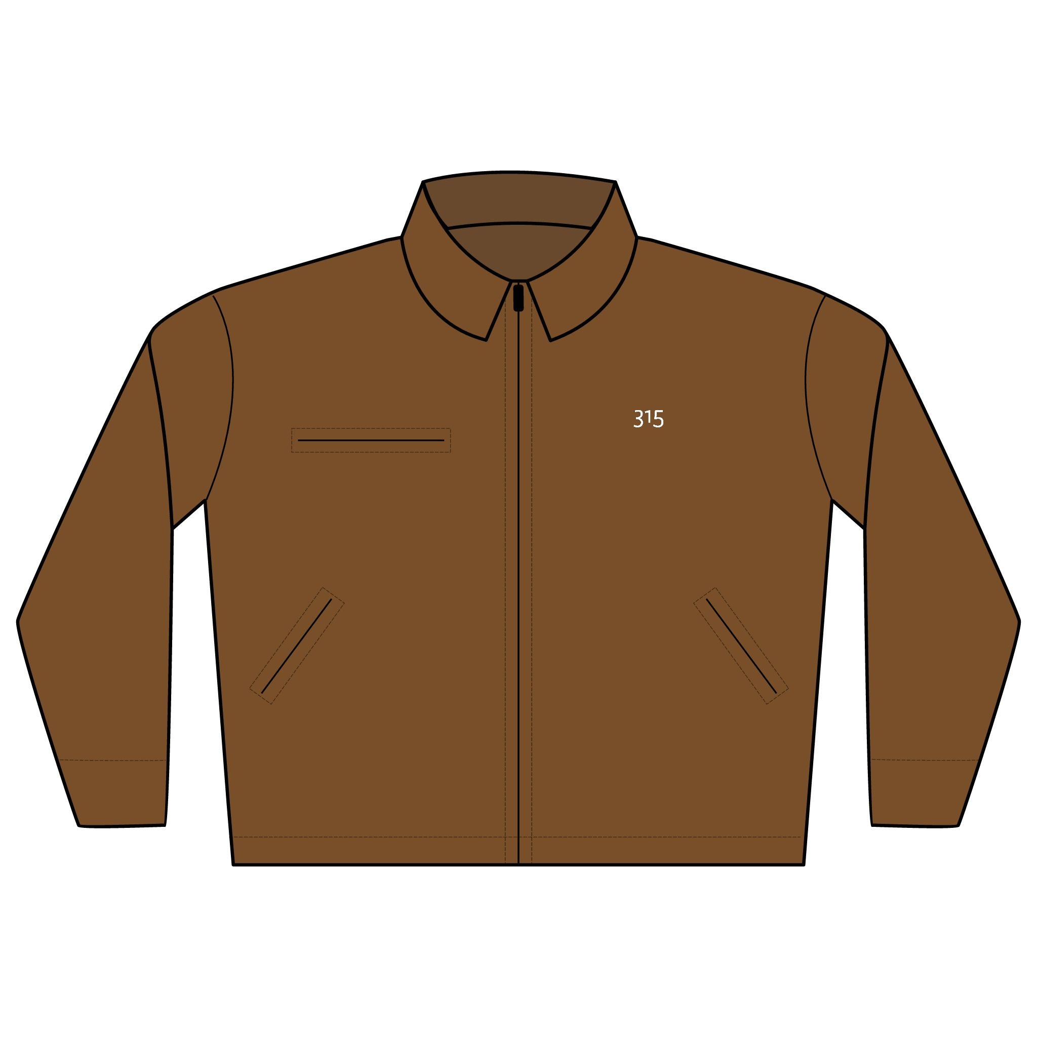 Multi Colors Duck Cloth Work Jacket with '315' Embroidery — Durable Worker Coat