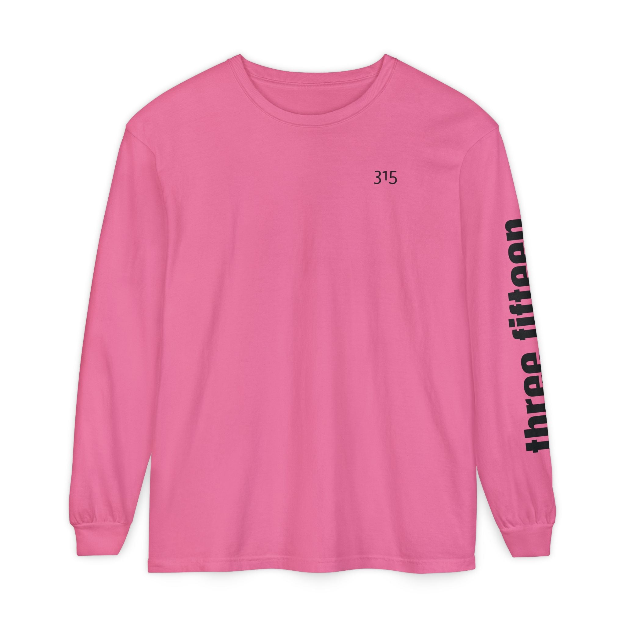 12 - 315 Three Fifteen Multi Color Unisex Long Sleeve T-Shirt - Inspirational Casual Wear