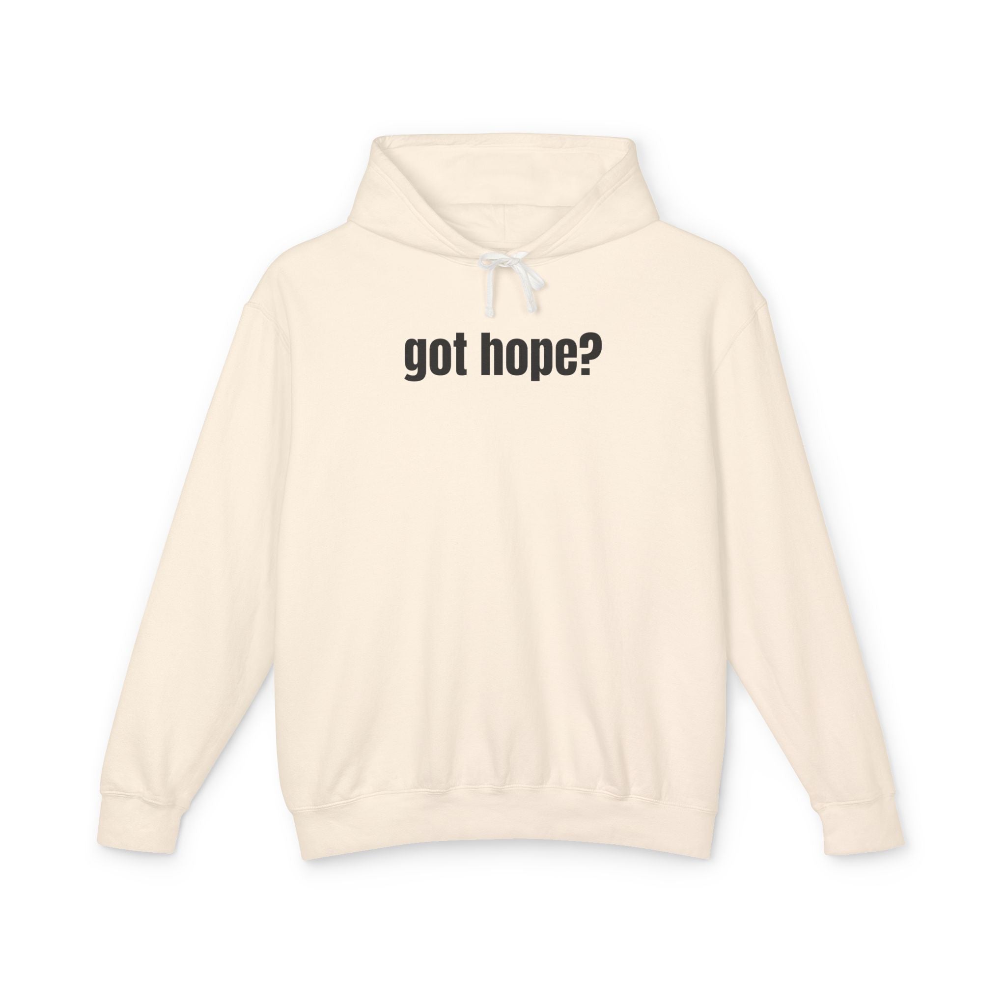 16 - Got Hope? Hoodie — Comfort Colors Minimalist Inspirational Pullover