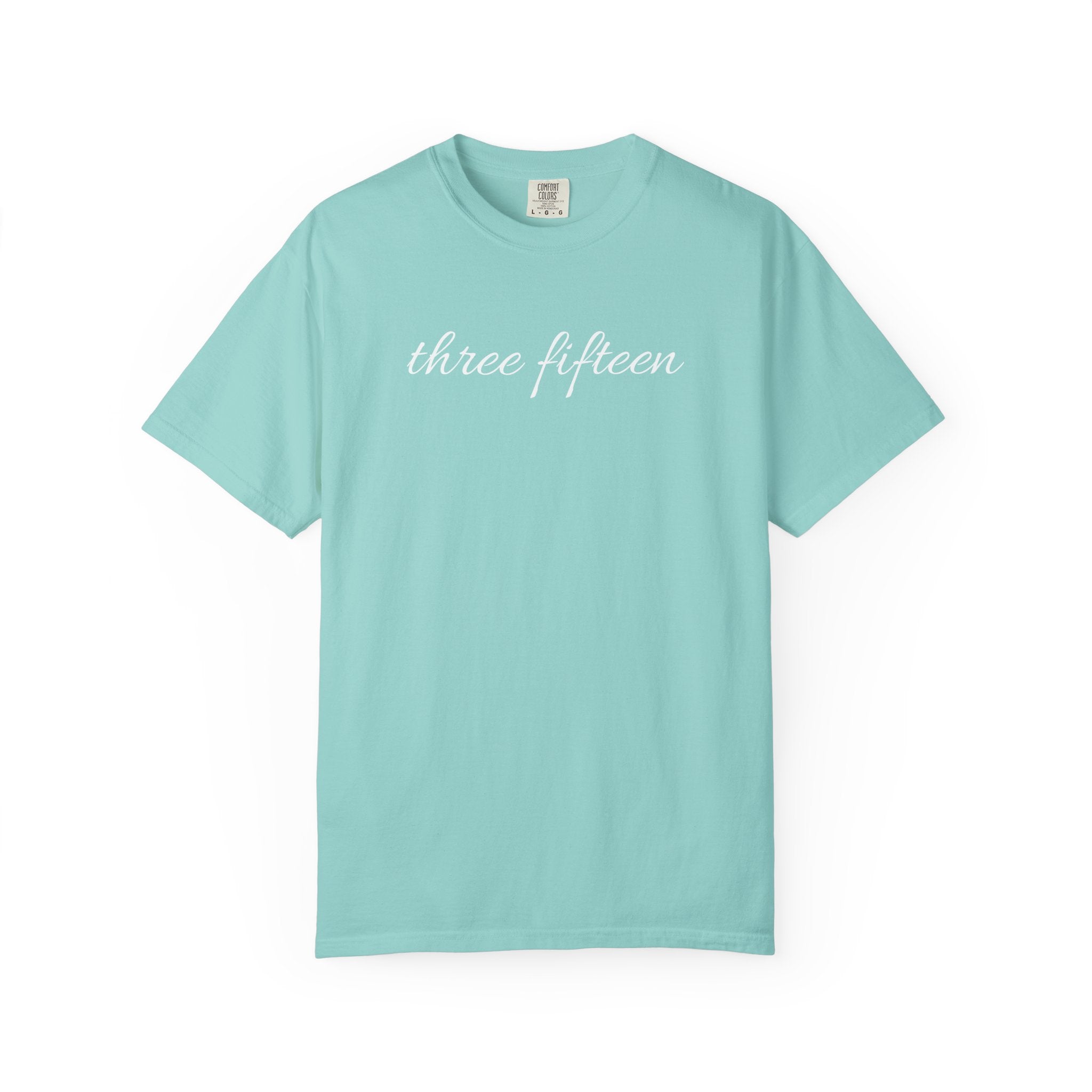 1 - Multi Colors Three Fifteen Cursive Graphic T-Shirt