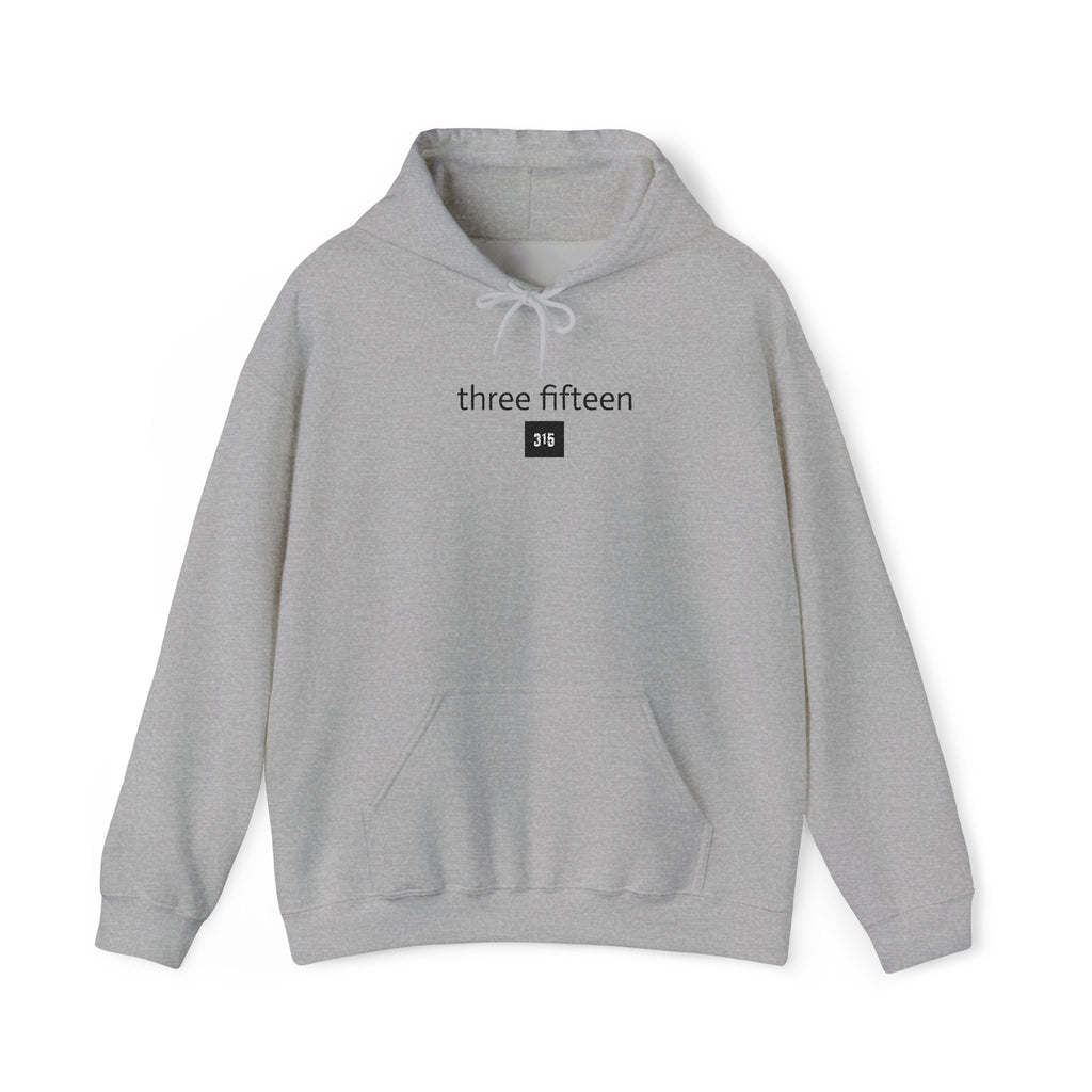 16 - 315 Square Embroidered Hoodie — Minimalist Distressed Graphic Sweatshirt