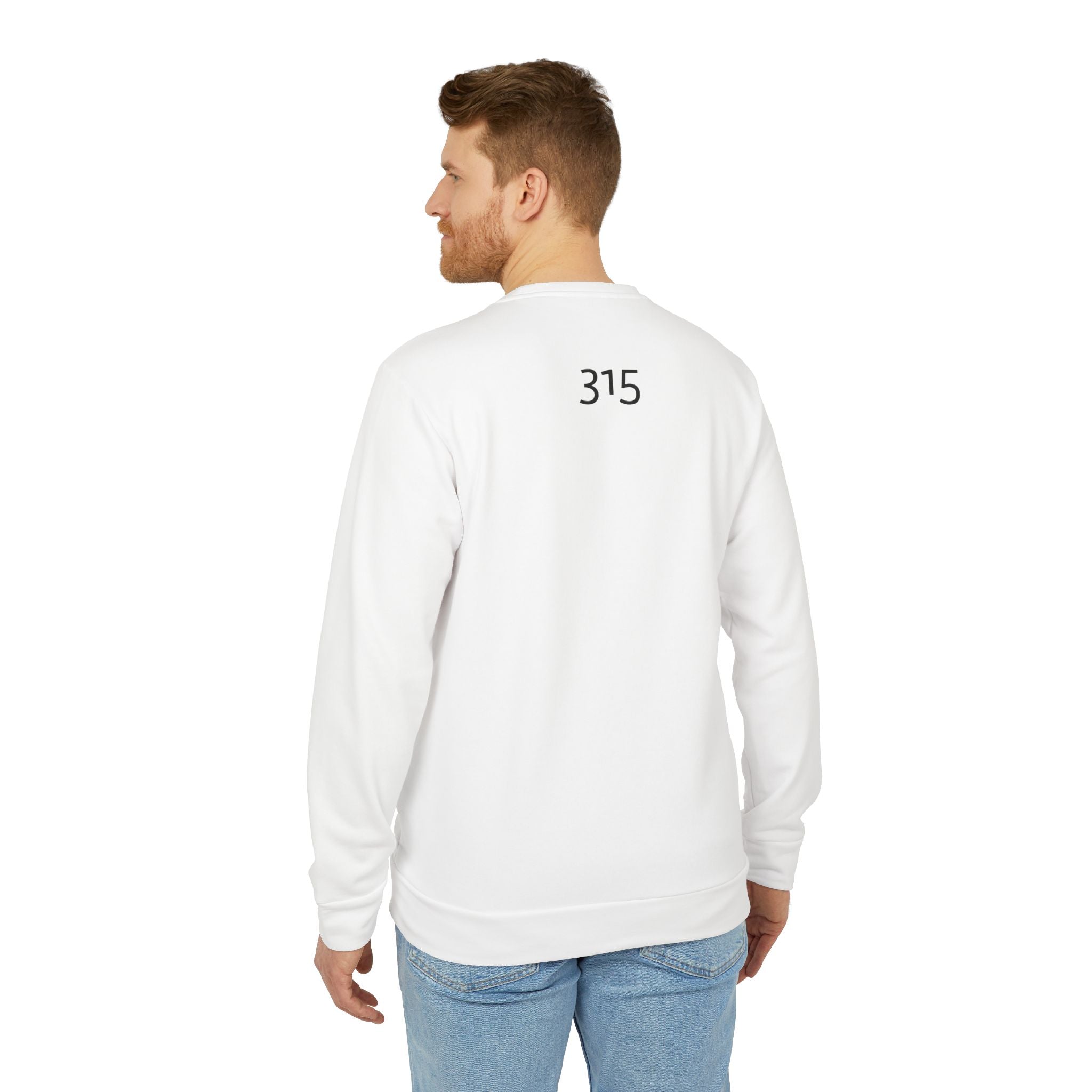 15 - Three Fifteen Overlay Adidas Crewneck Sweatshirt — Subtle Logo Fleece