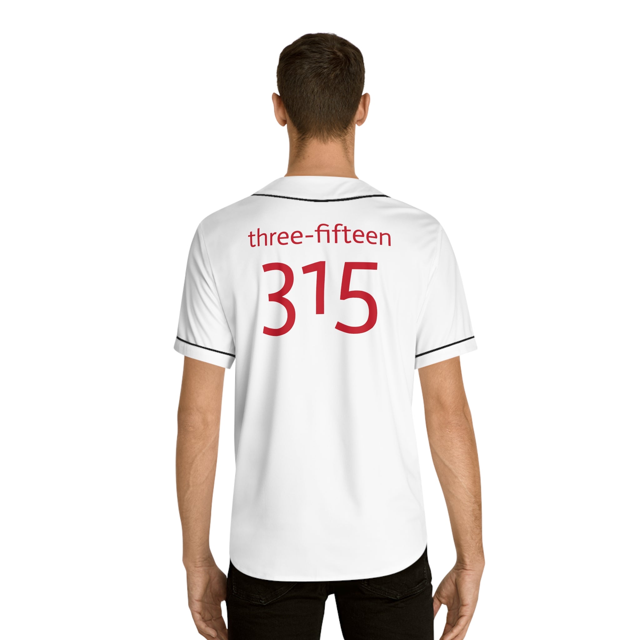 Three-Fifteen Stylish Men's Baseball Jersey with Custom Number 315