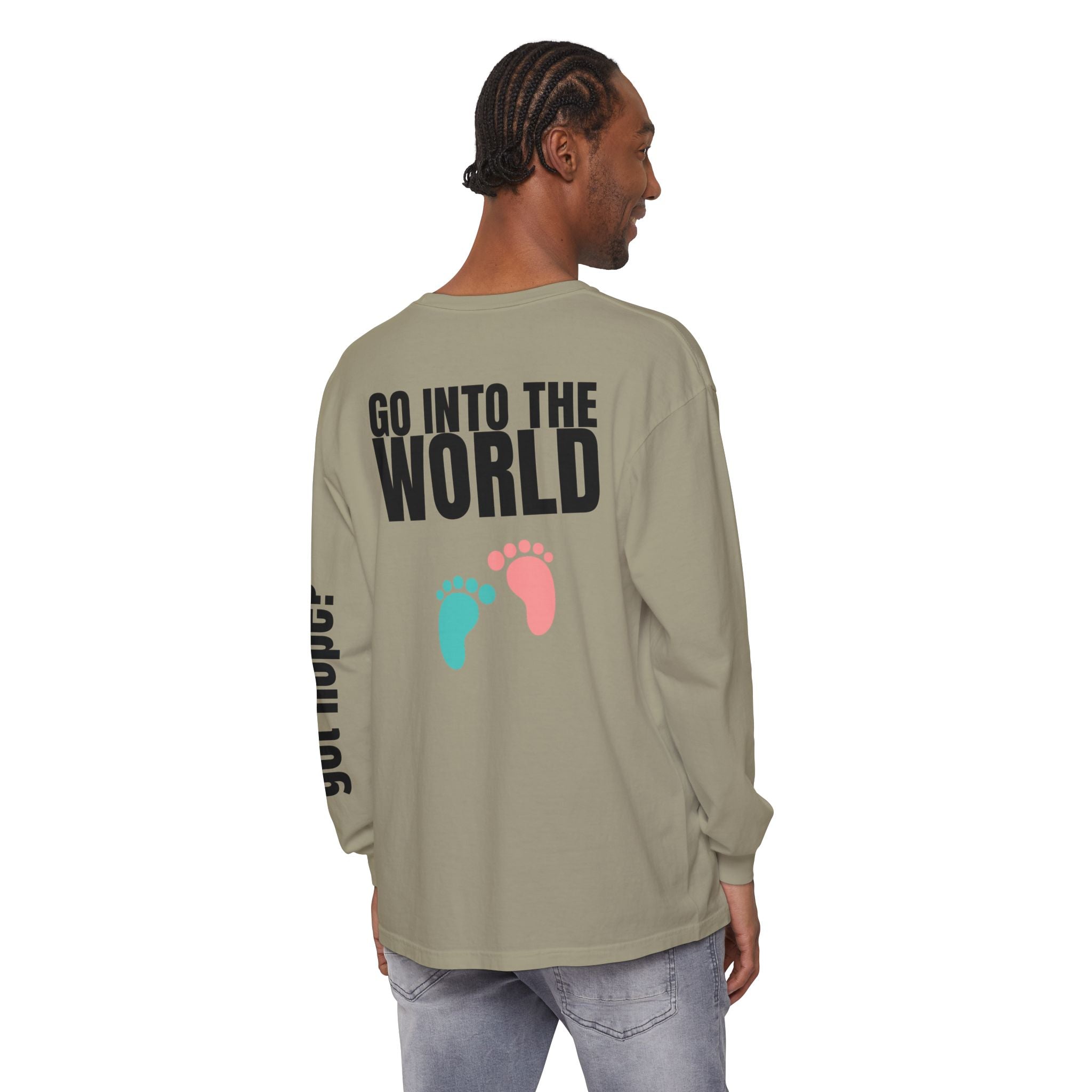 315 Go Into the WorldUnisex Long Sleeve T-Shirt - Inspirational Casual Wear