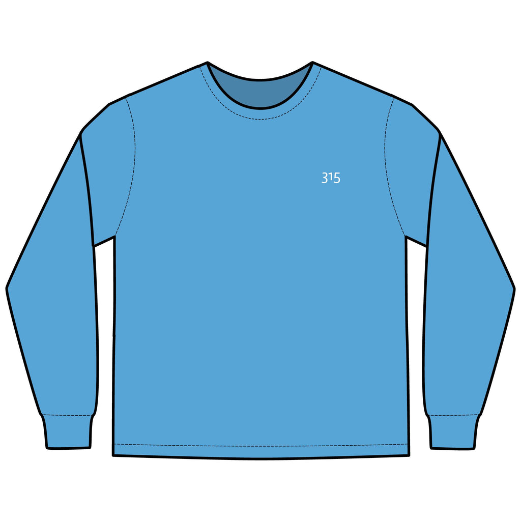 Multi Colors Hanes Garment-Dyed Long Sleeve T-Shirt with 315 Print