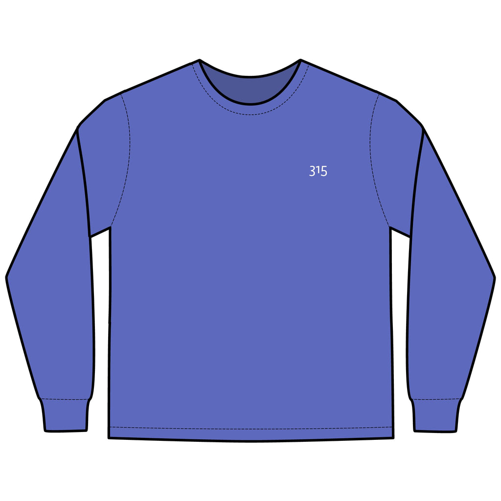 Multi Colors Hanes Garment-Dyed Long Sleeve T-Shirt with 315 Print