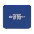 37 - Mouse Pad - 315 - Gray Minimalist Mouse Pad with '315' Accent — Slim Rectangle Desk Mat