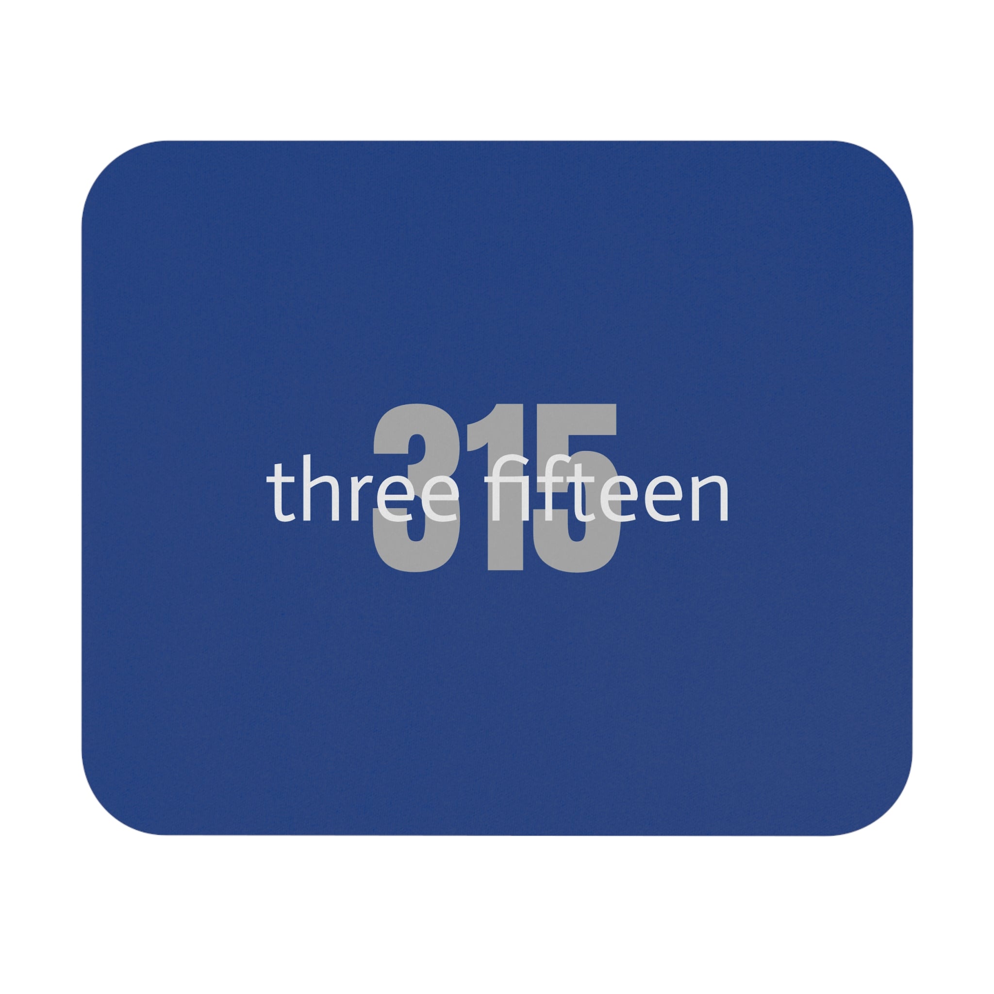 37 - Mouse Pad - 315 - Gray Minimalist Mouse Pad with '315' Accent — Slim Rectangle Desk Mat