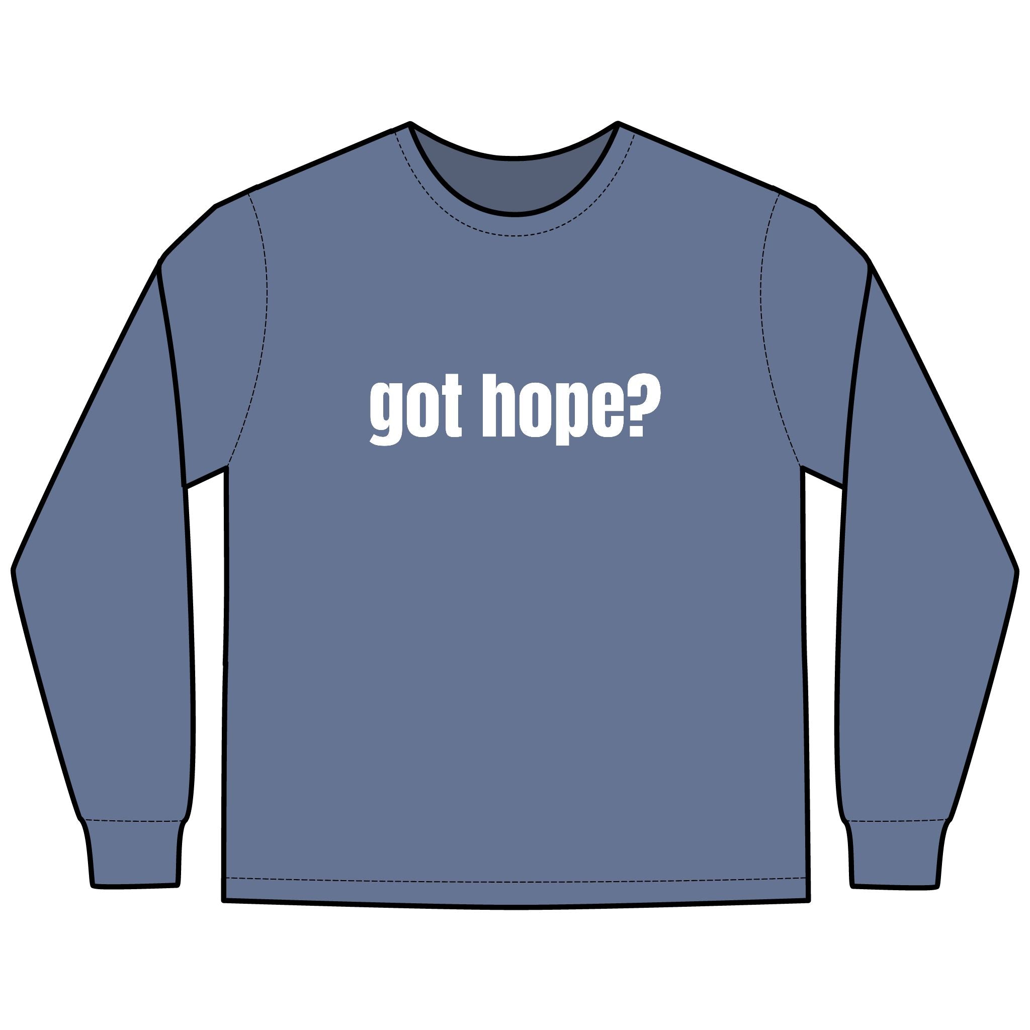 Multi Colors Hanes Garment-Dyed Long Sleeve T-Shirt with 315 Print