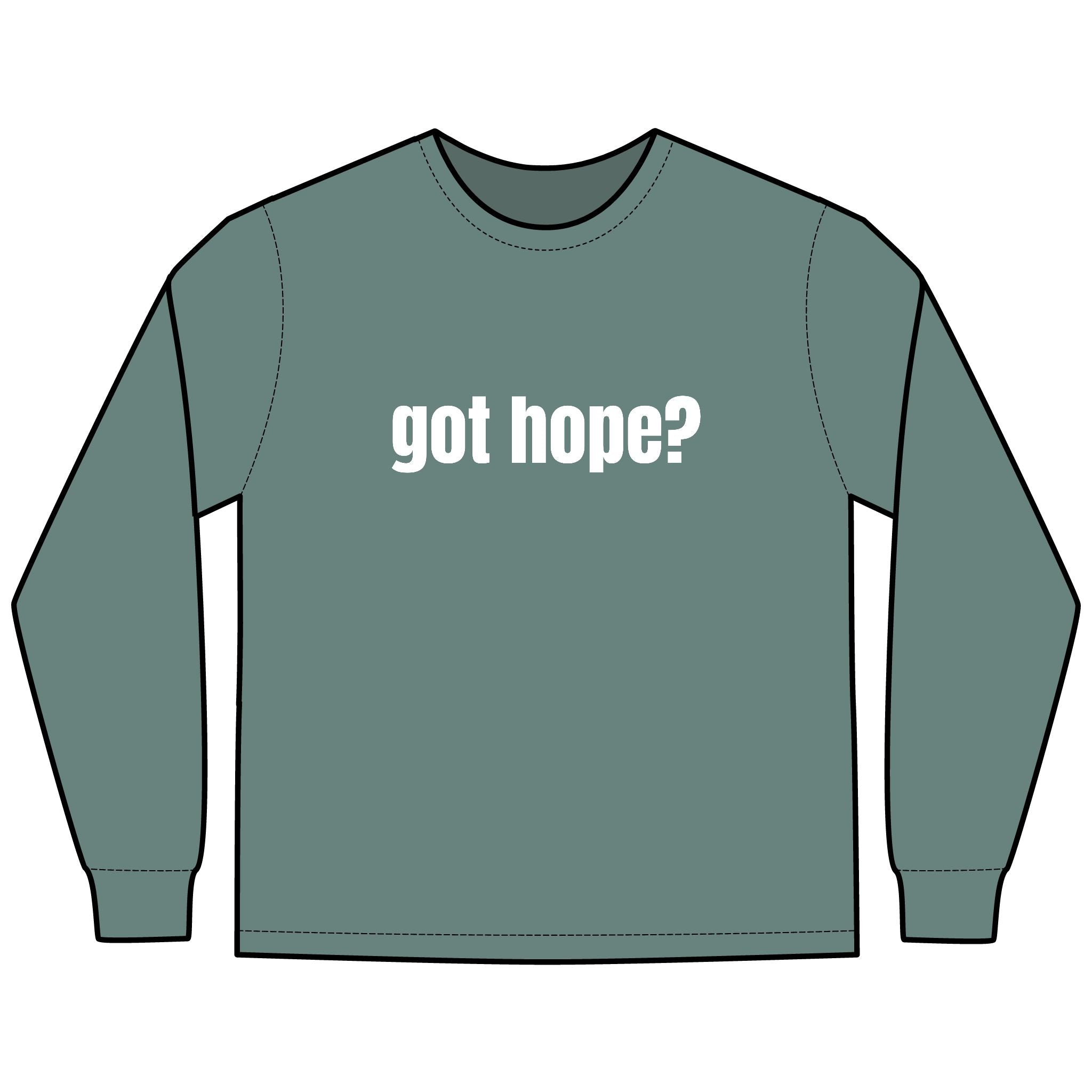 Multi Colors Hanes Garment-Dyed Long Sleeve T-Shirt with 315 Print