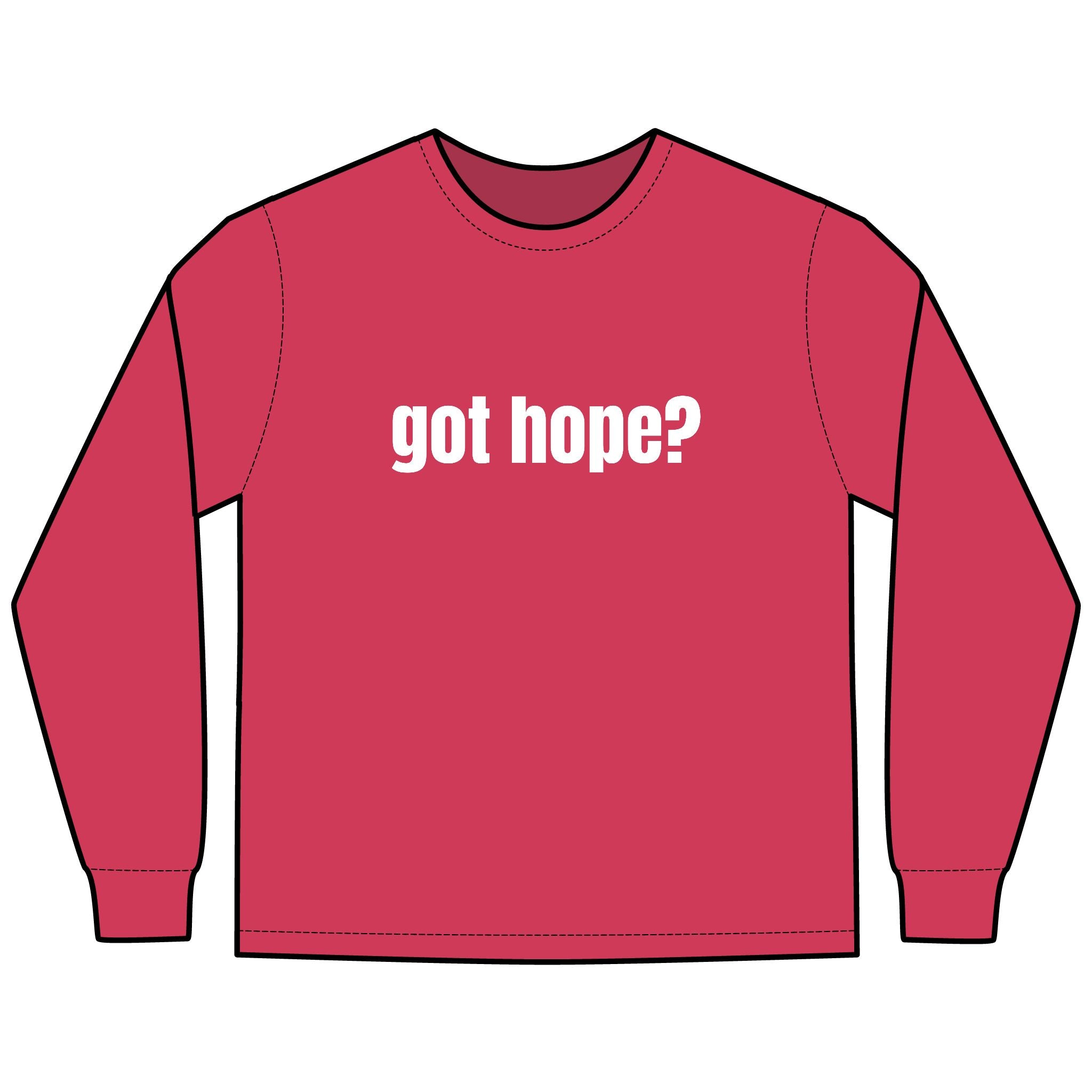 Multi Colors Hanes Garment-Dyed Long Sleeve T-Shirt with 315 Print