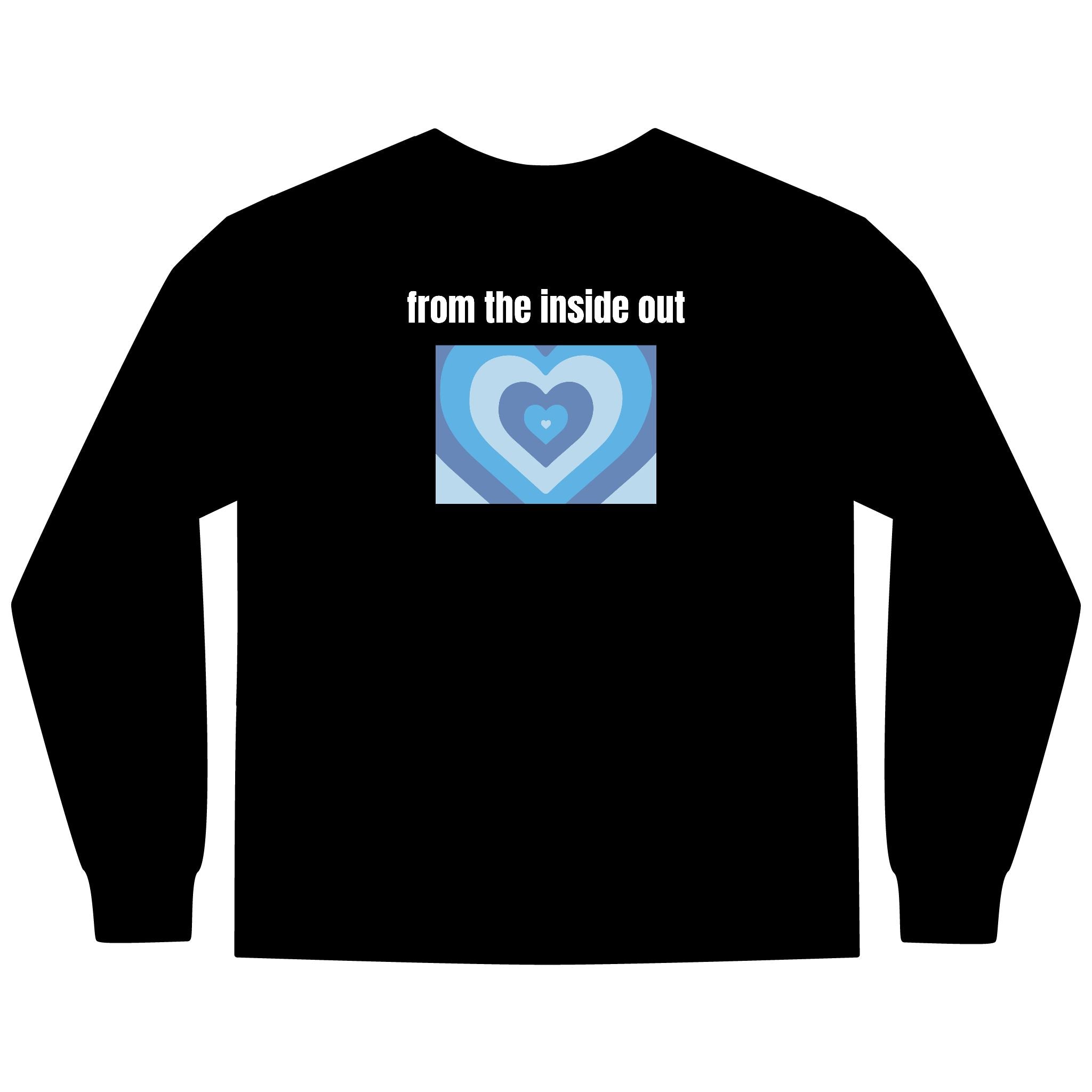 From the Inside Out Multi Colors Hanes Garment-Dyed Long Sleeve T-Shirt with 315 Print