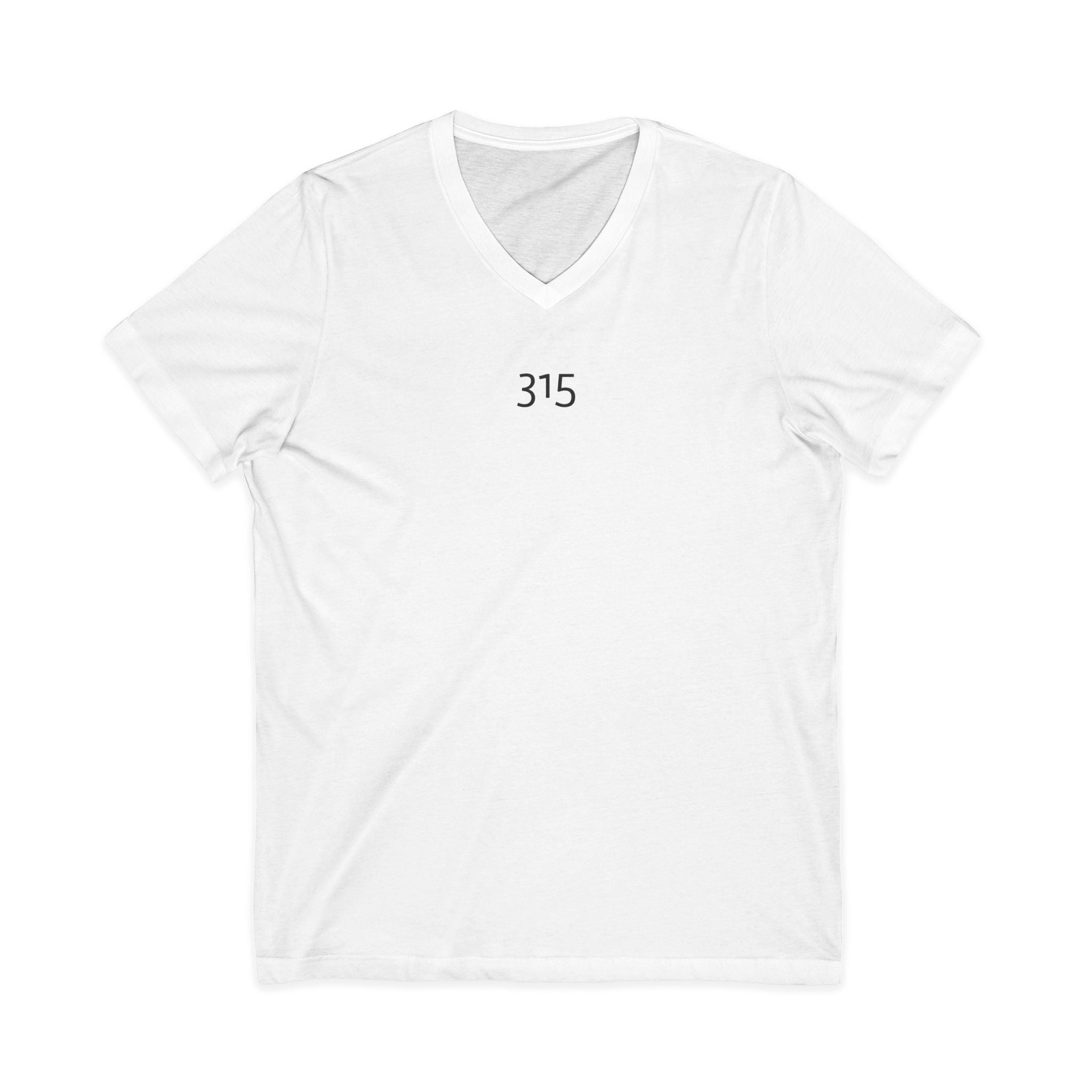 Multi Color Stylish Unisex V-Neck Tee with '315' Design