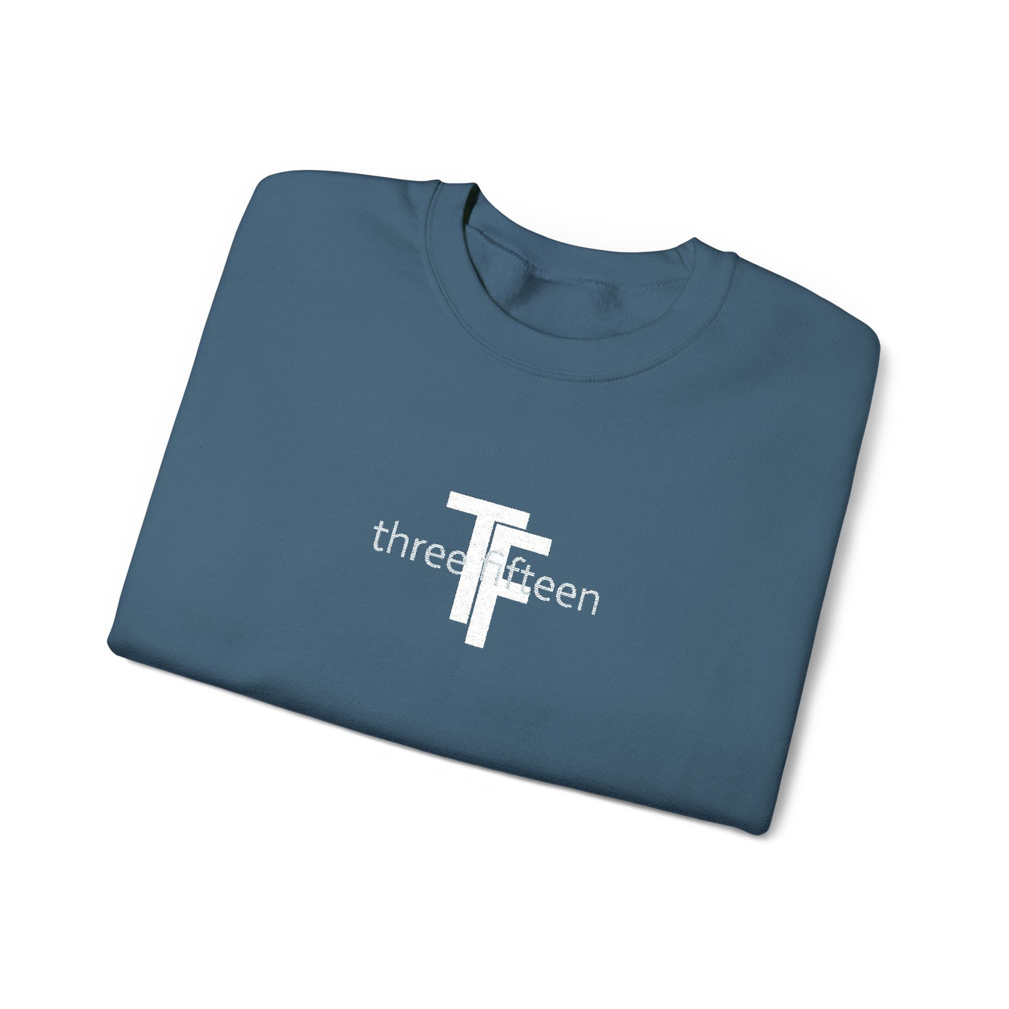15 - TF Three Fifteen Embroidered Crewneck Sweatshirt — Minimal Graphic Pullover