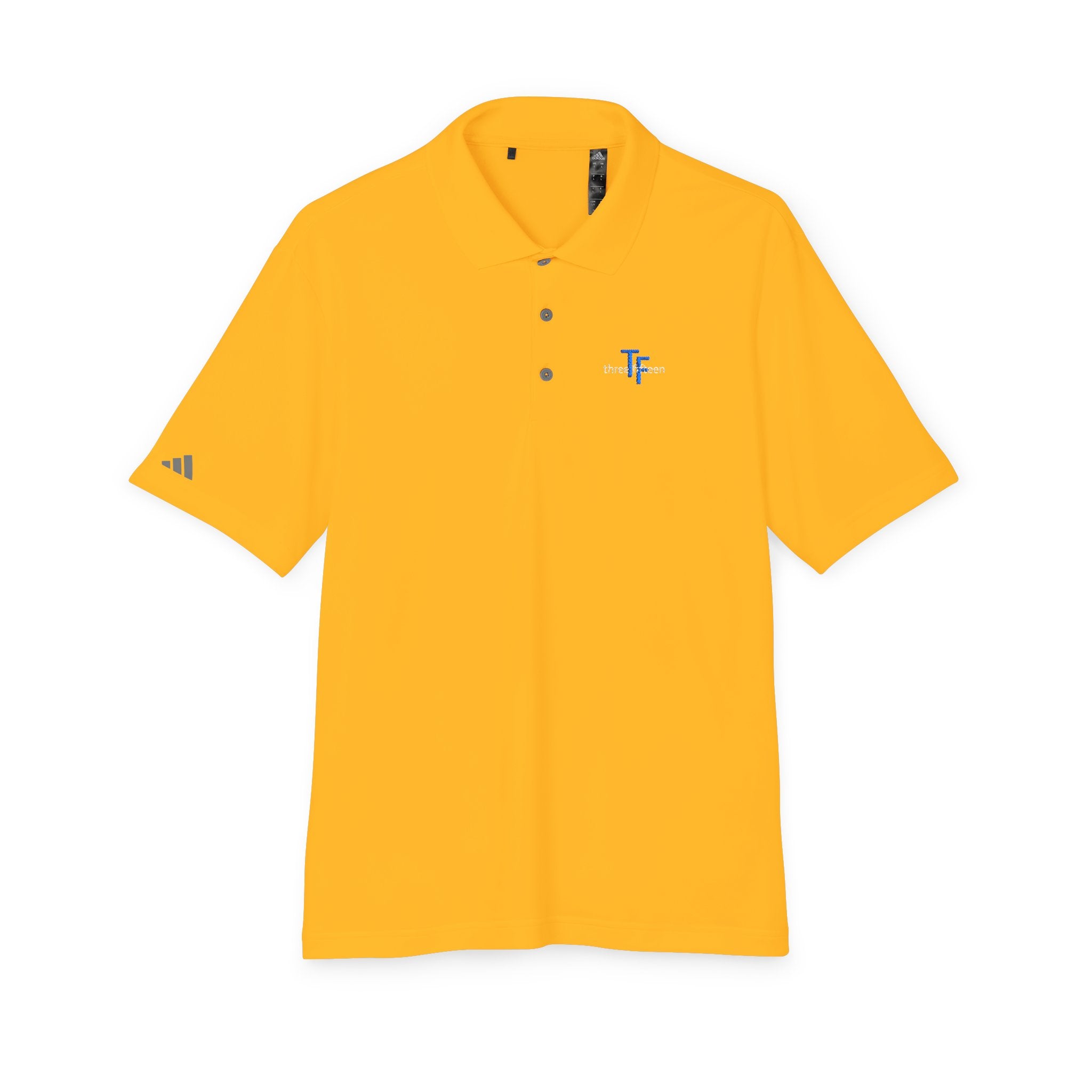 114 - Embroidered Multi Colors Adidas Performance Polo Shirt with Small Blue 'TF' Chest Logo – Golf & Corporate Teamwear