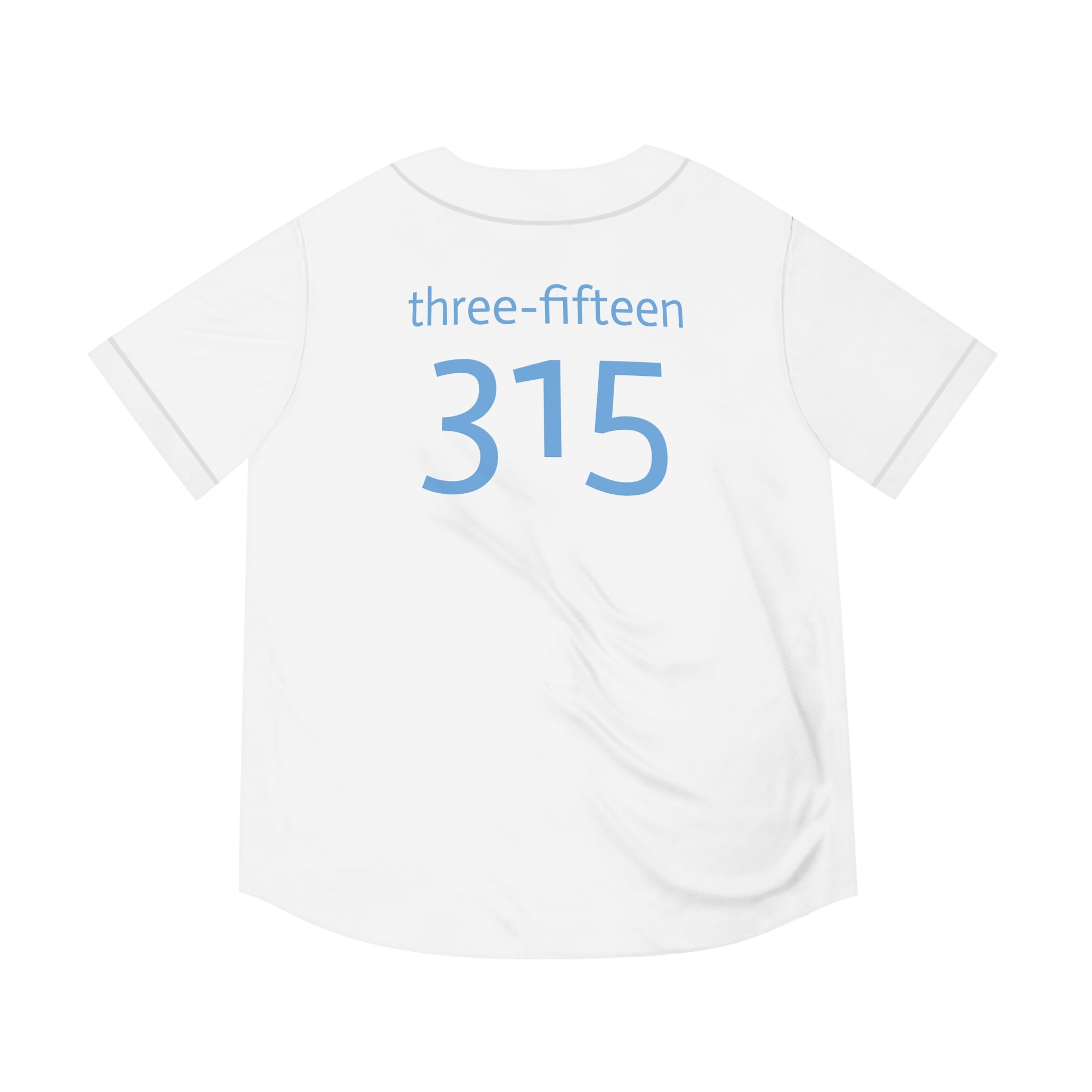 Three-Fifteen Stylish Men's Baseball Jersey with Custom Number 315