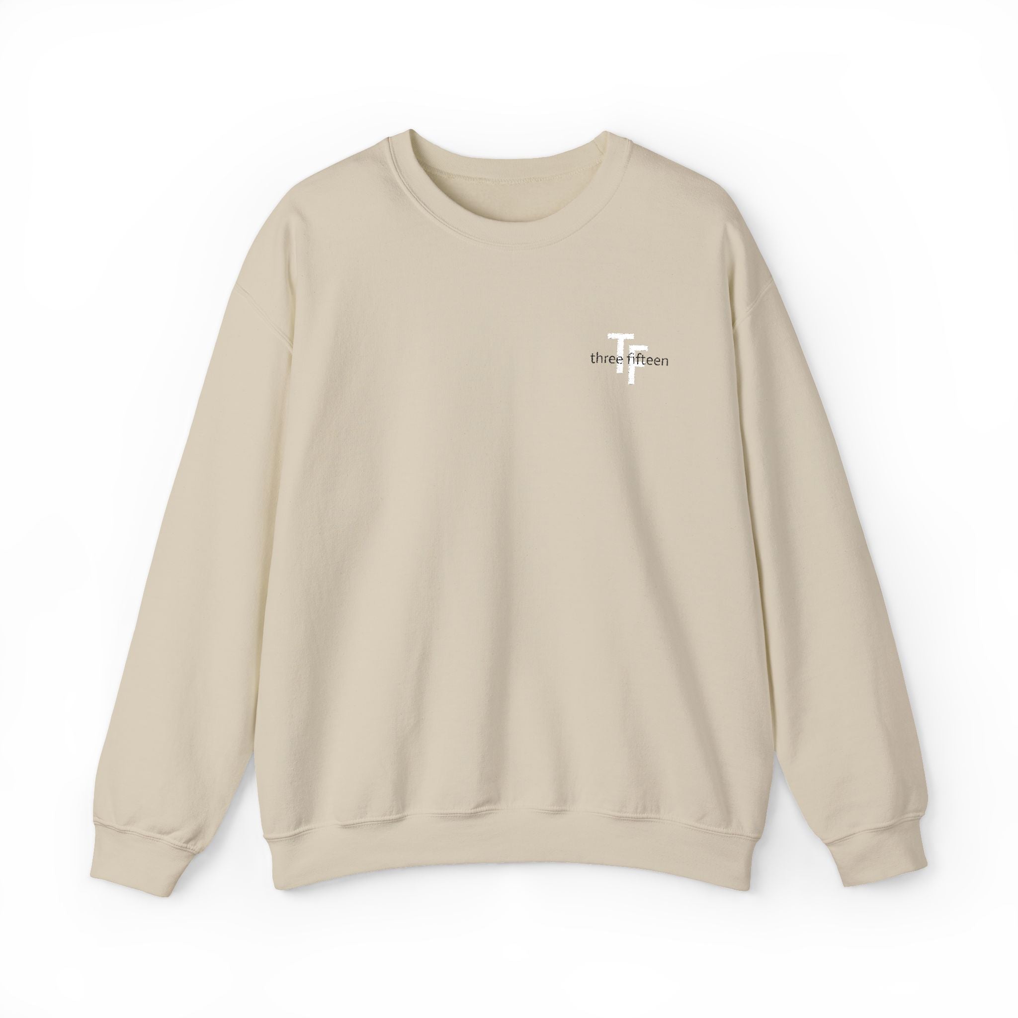15 - TF Three Fifteen Embroidered Crewneck Sweatshirt — Minimal Graphic Pullover