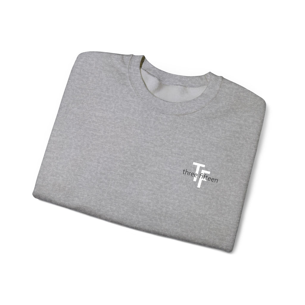 15 - TF Three Fifteen Embroidered Crewneck Sweatshirt — Minimal Graphic Pullover