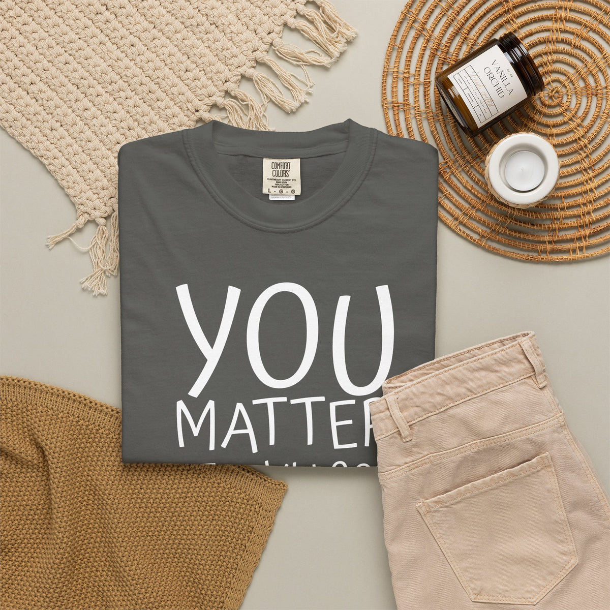 01 - You Matter Multi Color Graphic” Store Graphic T-Shirt