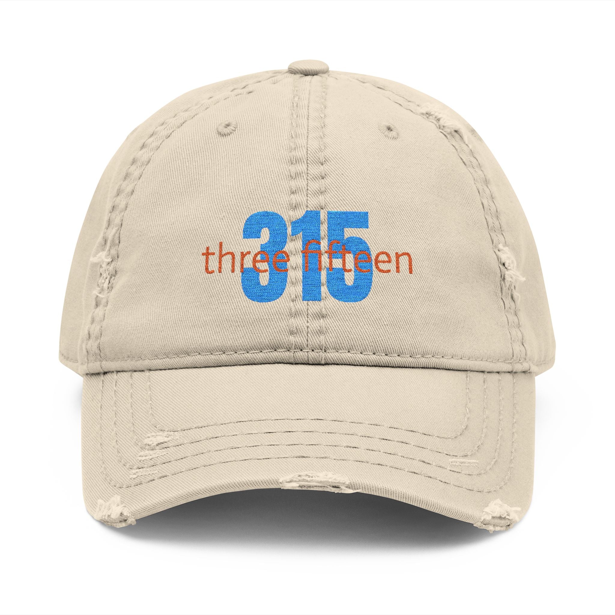 3 - Hat Distressed Embroidered Bold 315 Dad Hat - Casual Chic Accessory