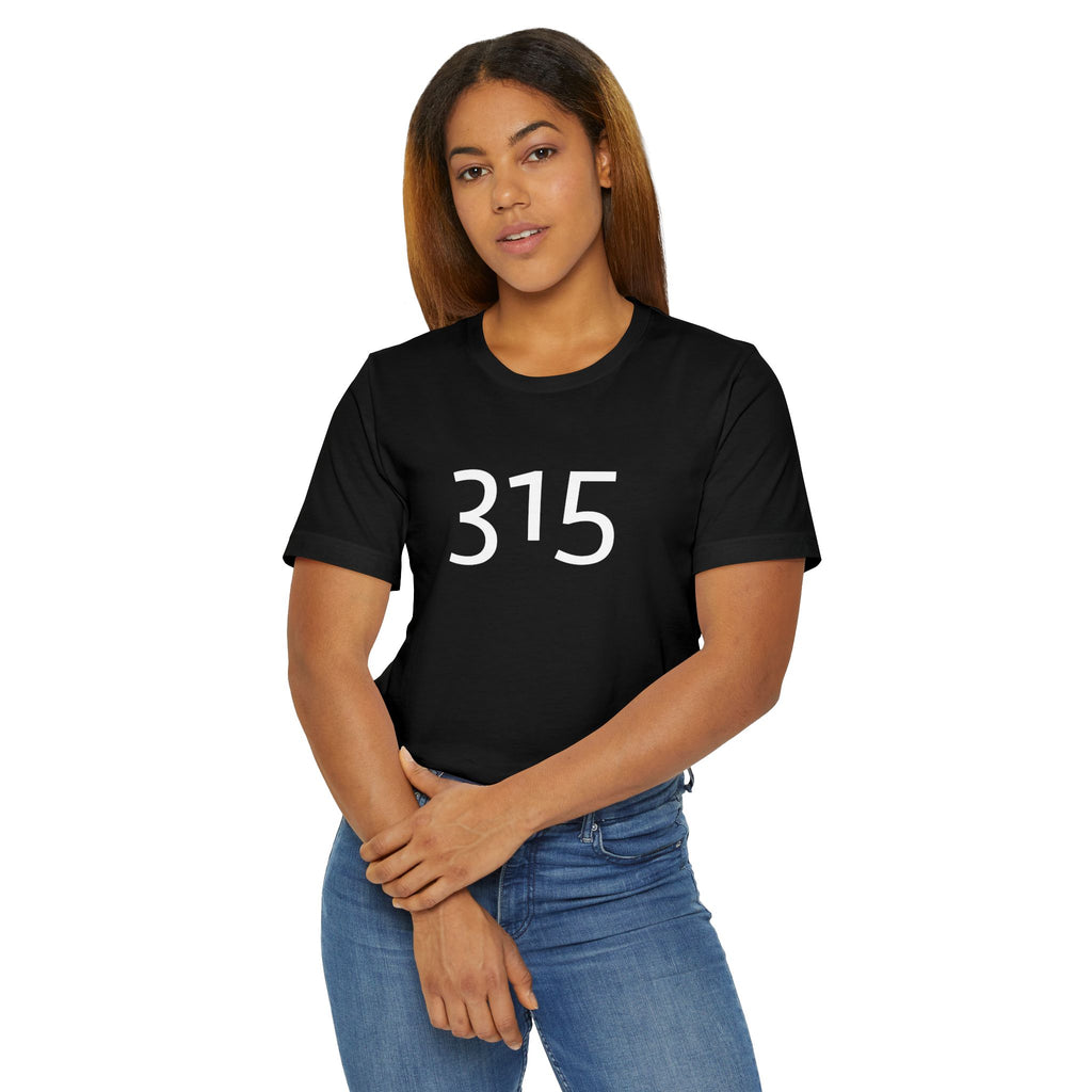 Multi Color Three-Fifteen Minimalist 315 Unisex Jersey T-Shirt - Three-Fifteen Design