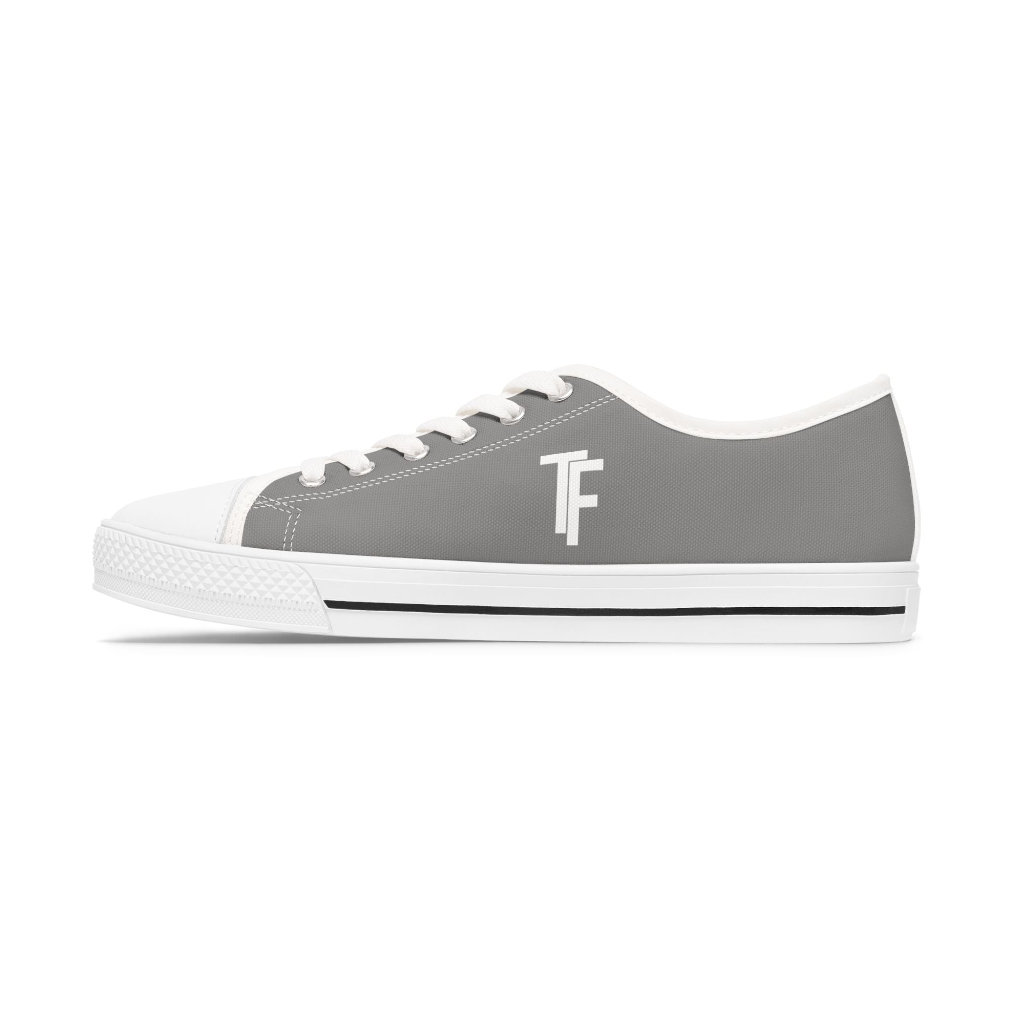 31 - Women's Low Top Sneakers TF — Minimal Grey Canvas Shoes with '315' Side Print