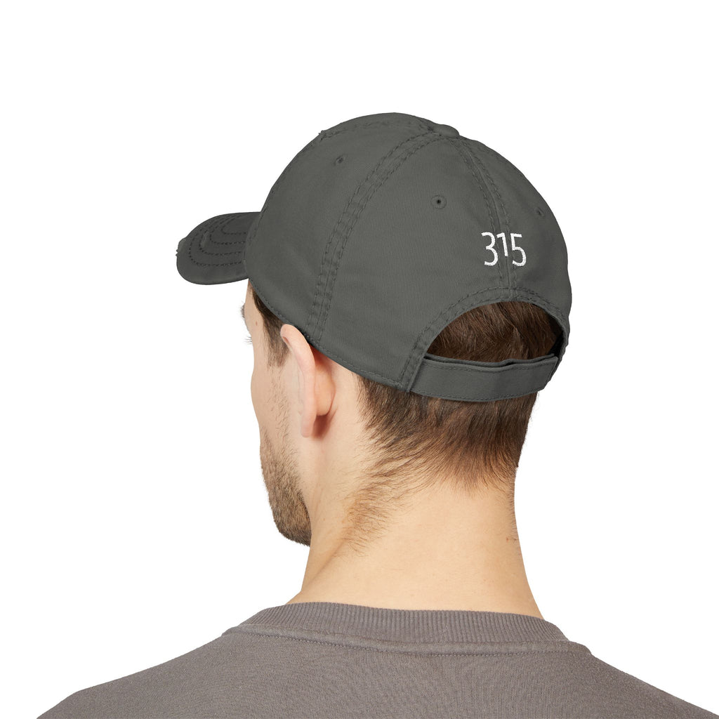 3 - Hat Distressed Embroidered TF Three Fifteen Dad Hat - Casual Chic Accessory