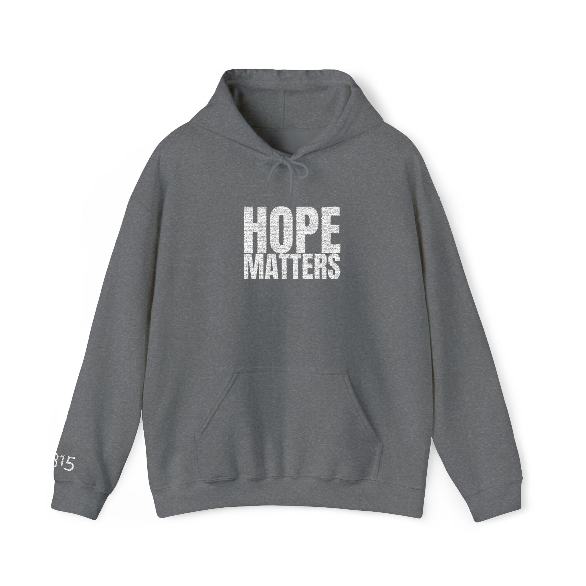 Multi Color - Hope Matters - Hoodie — Minimal Black Square Anchor Logo Pullover