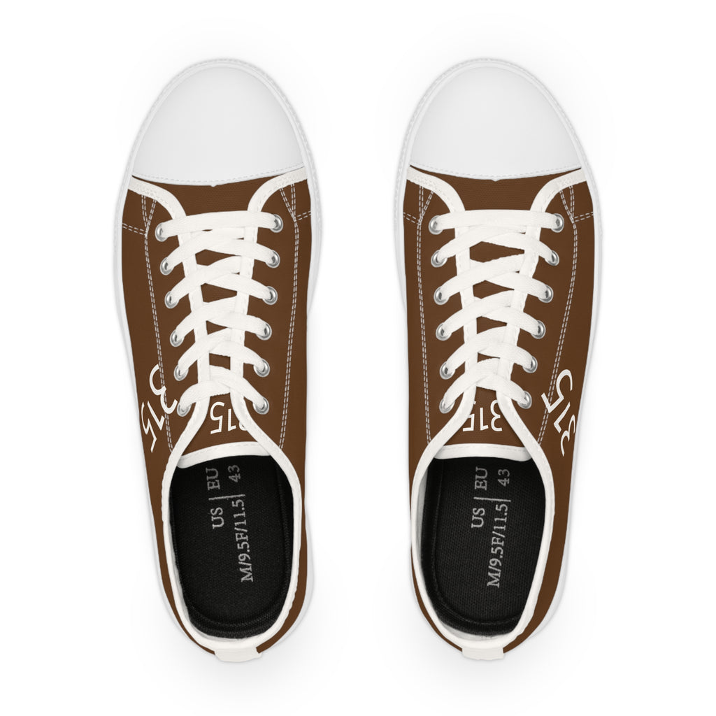 31 - Men's Low Top Sneakers — Minimal Grey Canvas Shoes with '315' Side Graphic