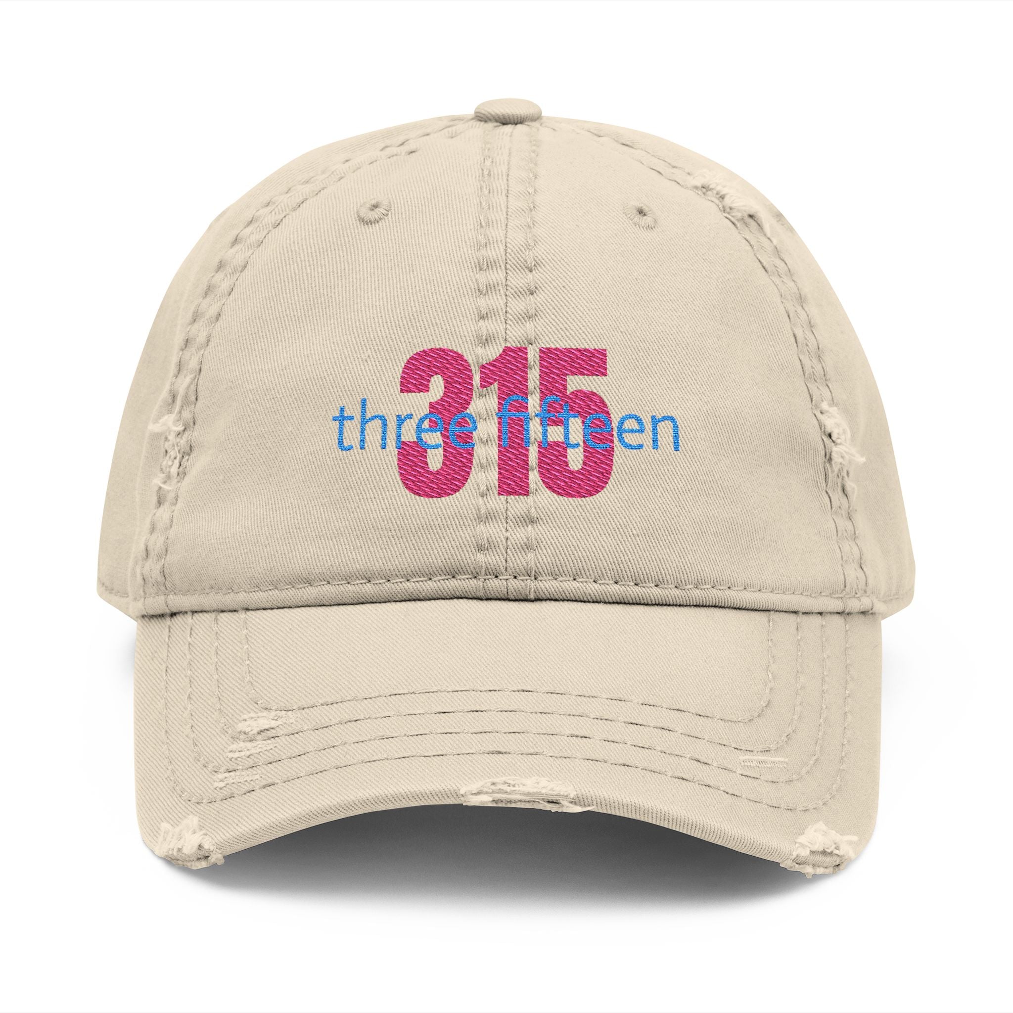 3 - Hat Distressed Embroidered Bold 315 Dad Hat - Casual Chic Accessory