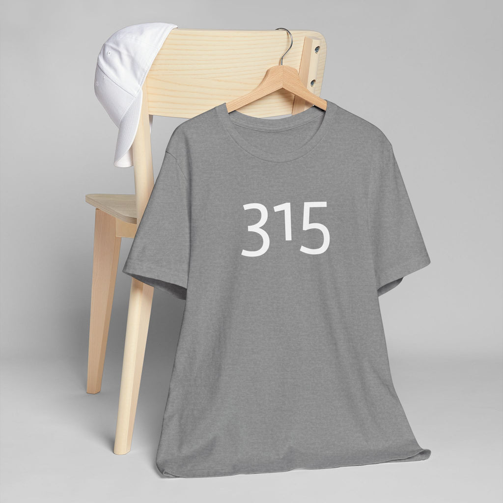 Multi Color Three-Fifteen Minimalist 315 Unisex Jersey T-Shirt - Three-Fifteen Design