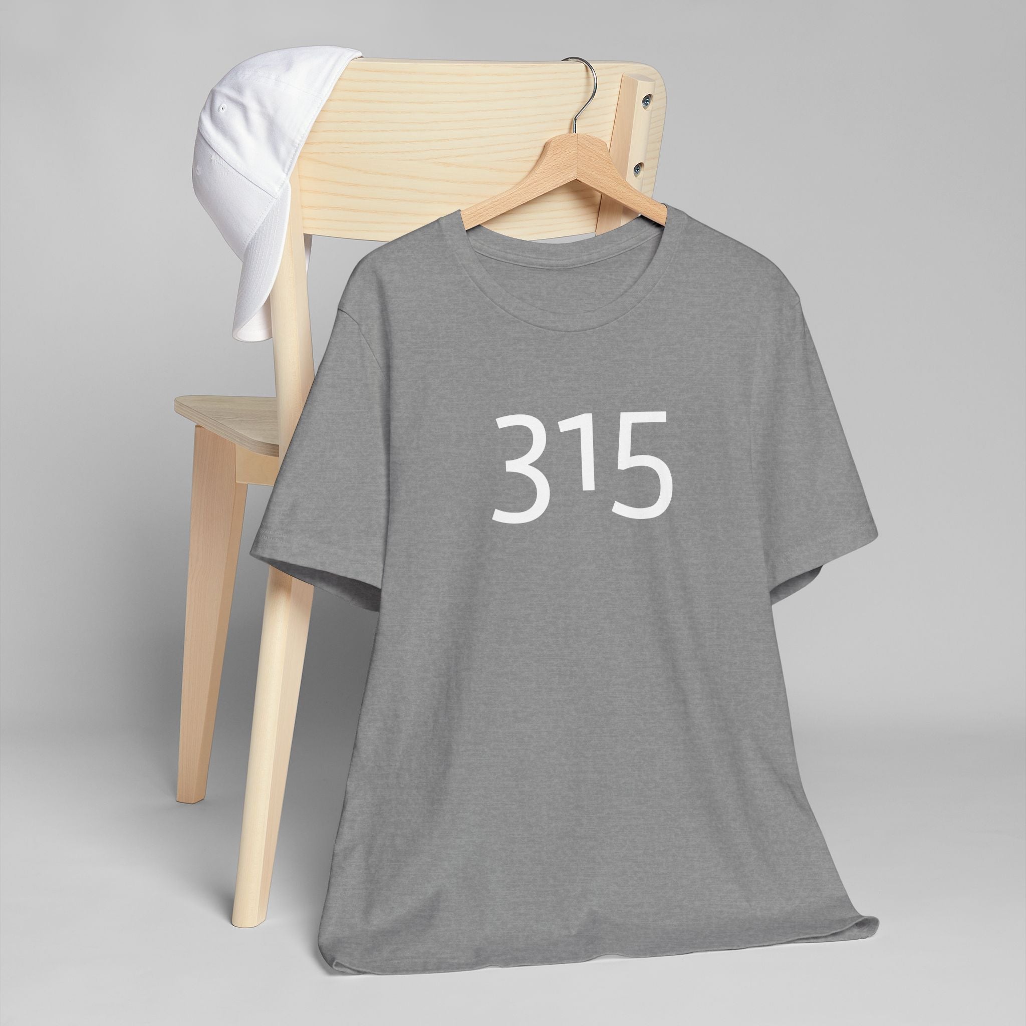 Multi Color Three-Fifteen Minimalist 315 Unisex Jersey T-Shirt - Three-Fifteen Design