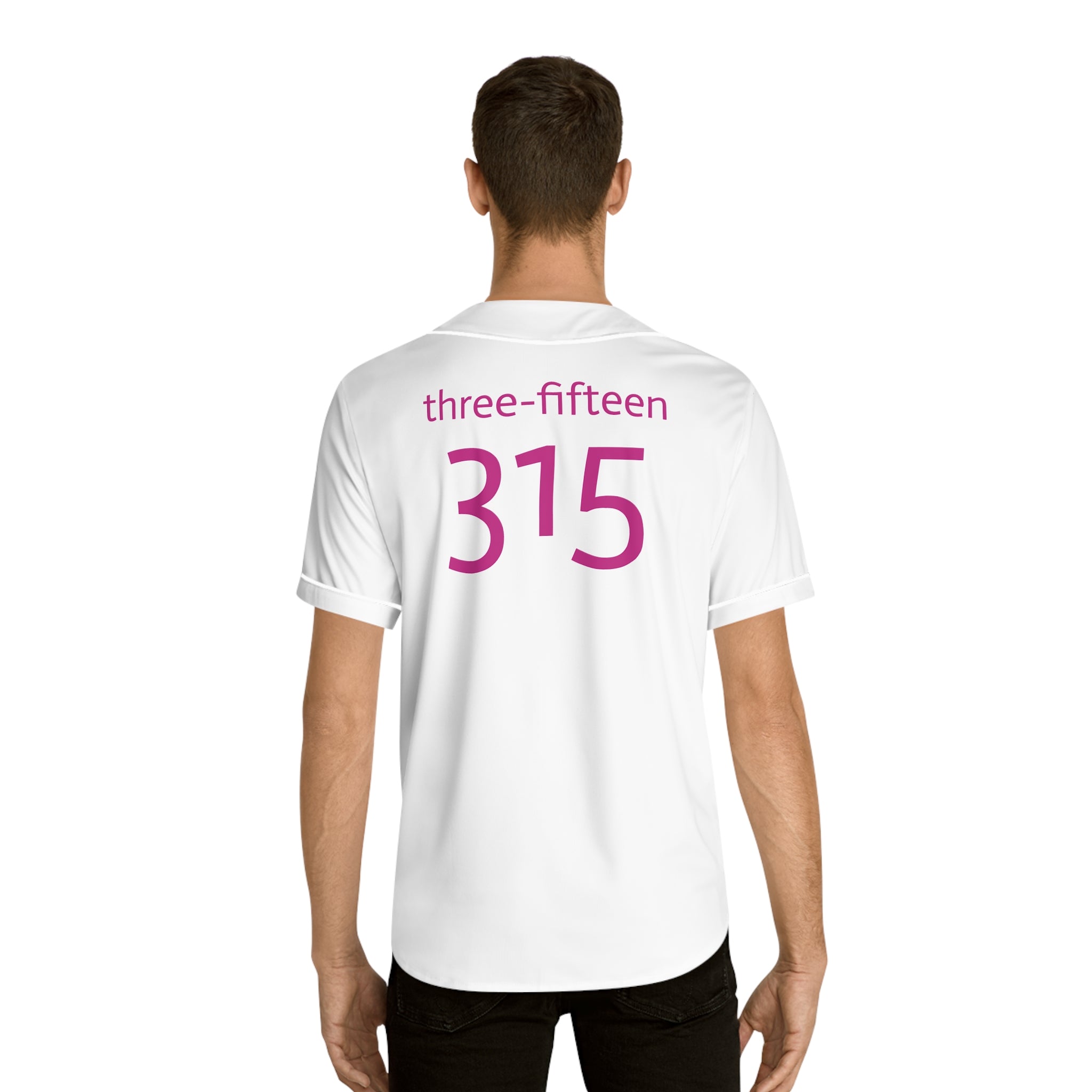 Three-Fifteen Stylish Men's Baseball Jersey with Custom Number 315