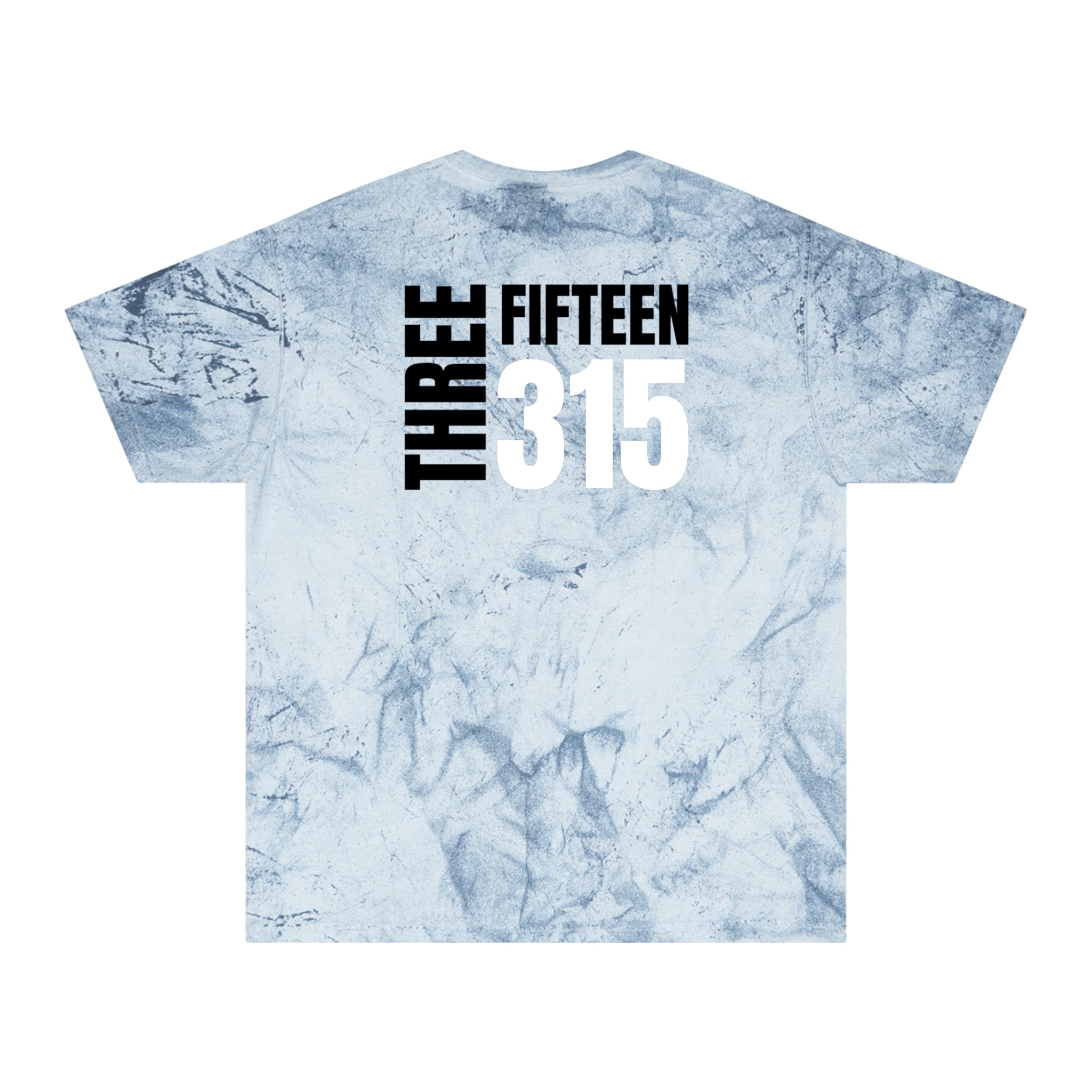 111 - Tie-Dye Multi Color Bold 315 Tee — Vintage Yellow Acid-Wash T-Shirt