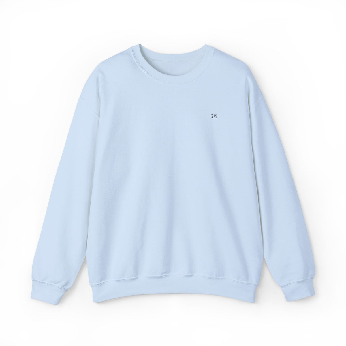 15 - Minimal 315 Embroidered Crewneck Sweatshirt — Minimal Graphic Pullover