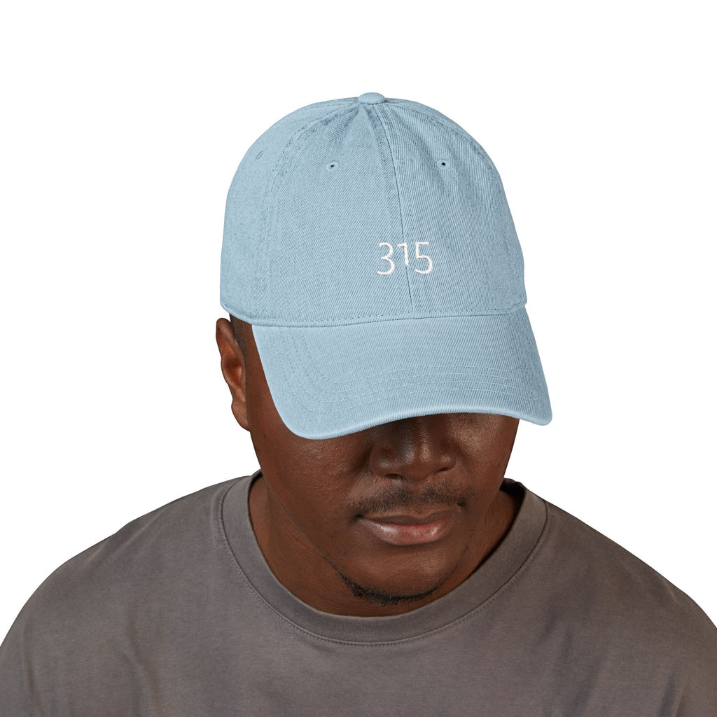 3 - Hat - 315 - Stylish Embroidered Denim Hat with 315 Design