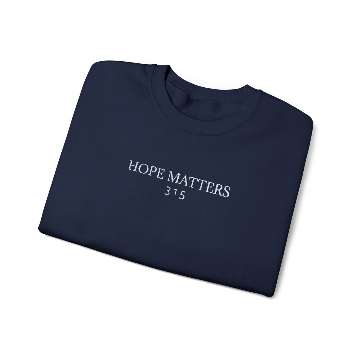 15 - Hope Matters 315 Multi Colors Embroidered - Unisex Heavy Blend™ Crewneck Sweatshirt