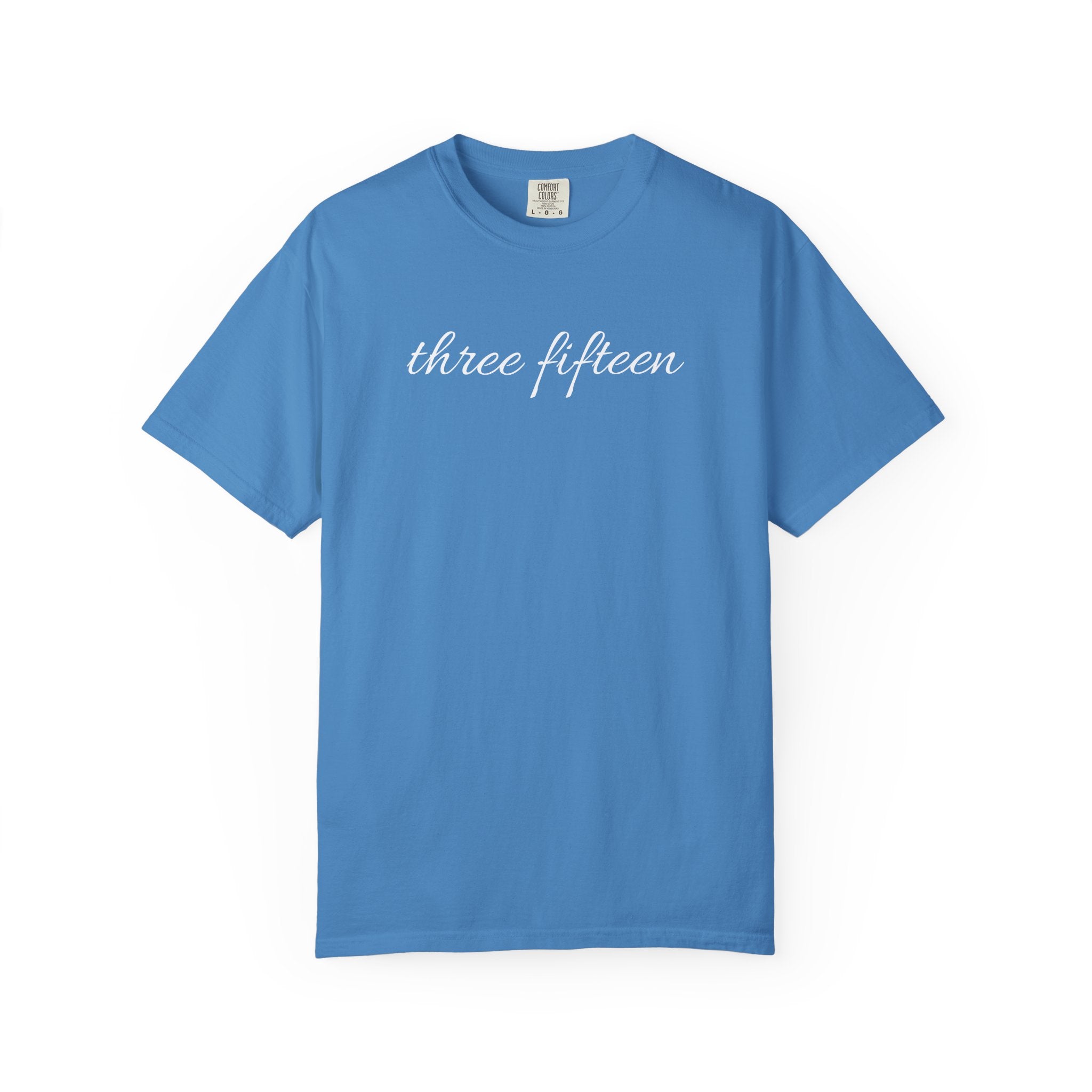 1 - Multi Colors Three Fifteen Cursive Graphic T-Shirt