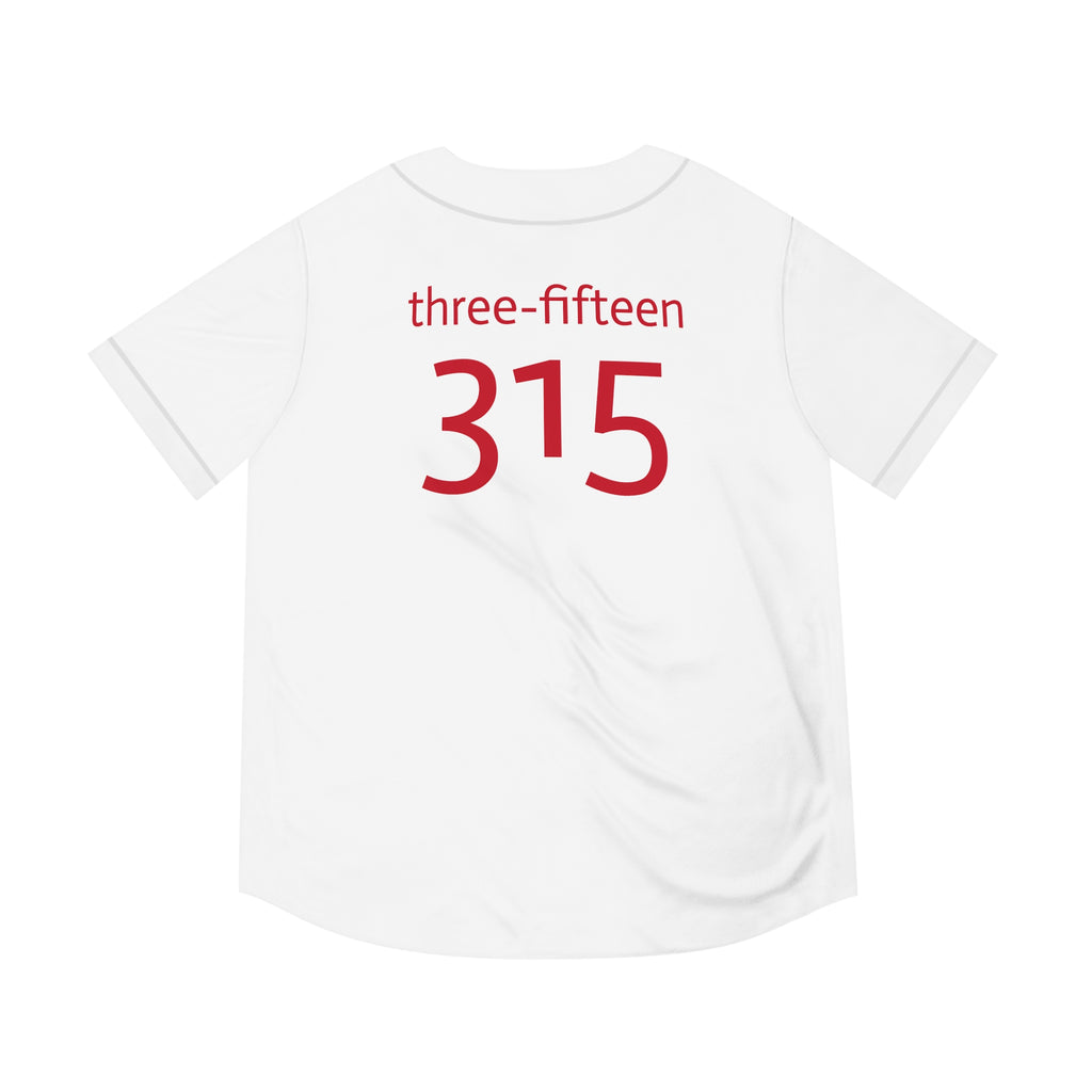 Three-Fifteen Stylish Men's Baseball Jersey with Custom Number 315