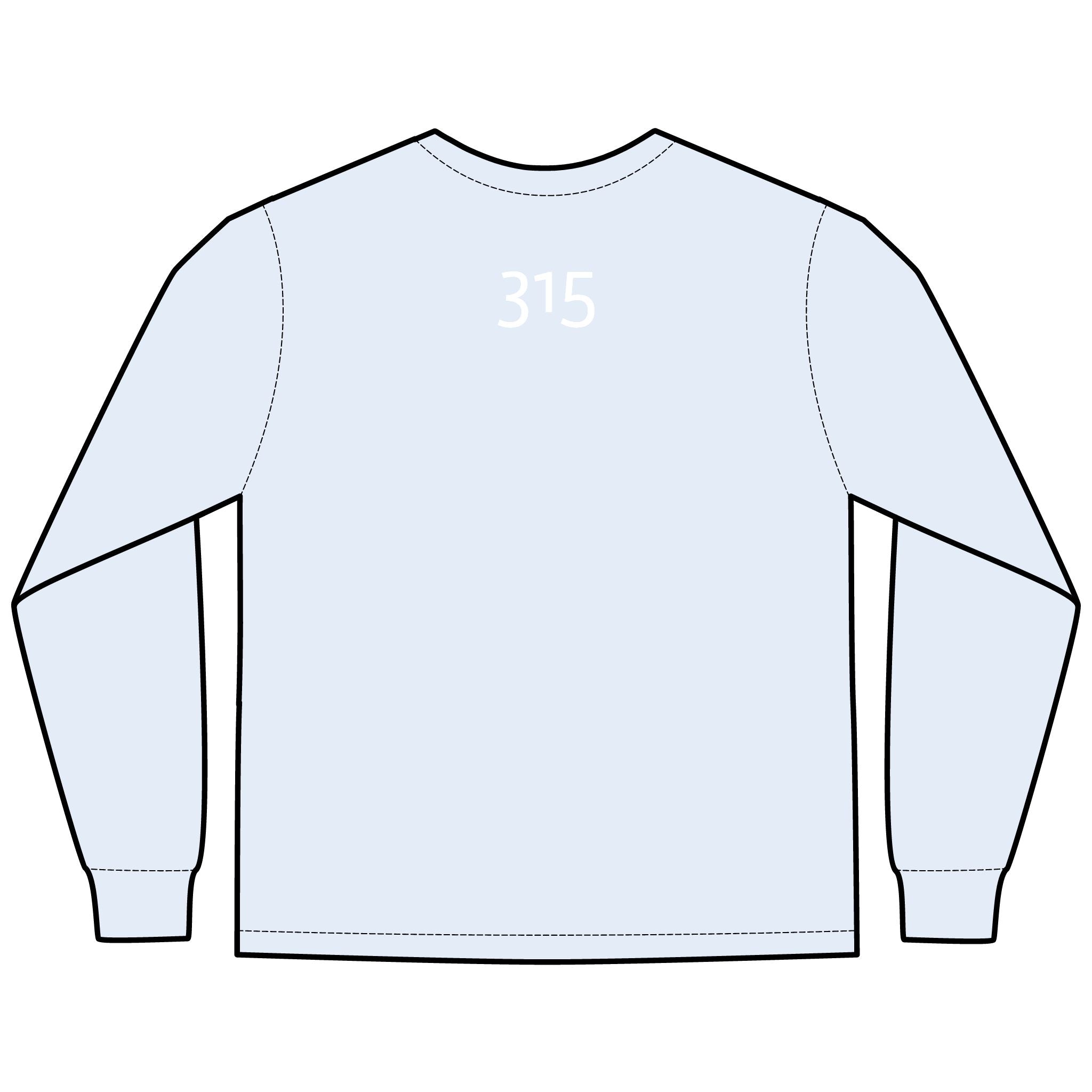 HOPE Matters Multi Colors Hanes Garment-Dyed Long Sleeve T-Shirt with 315 Print