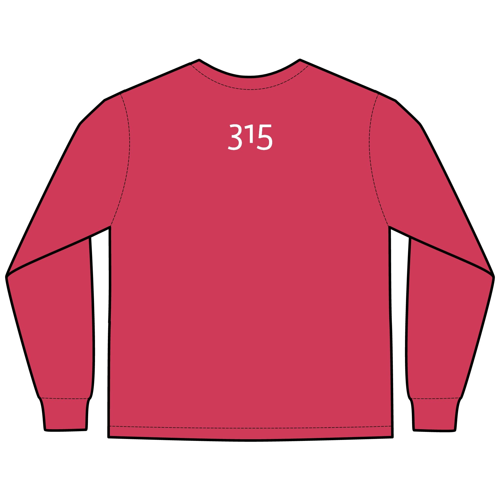 HOPE Matters Multi Colors Hanes Garment-Dyed Long Sleeve T-Shirt with 315 Print