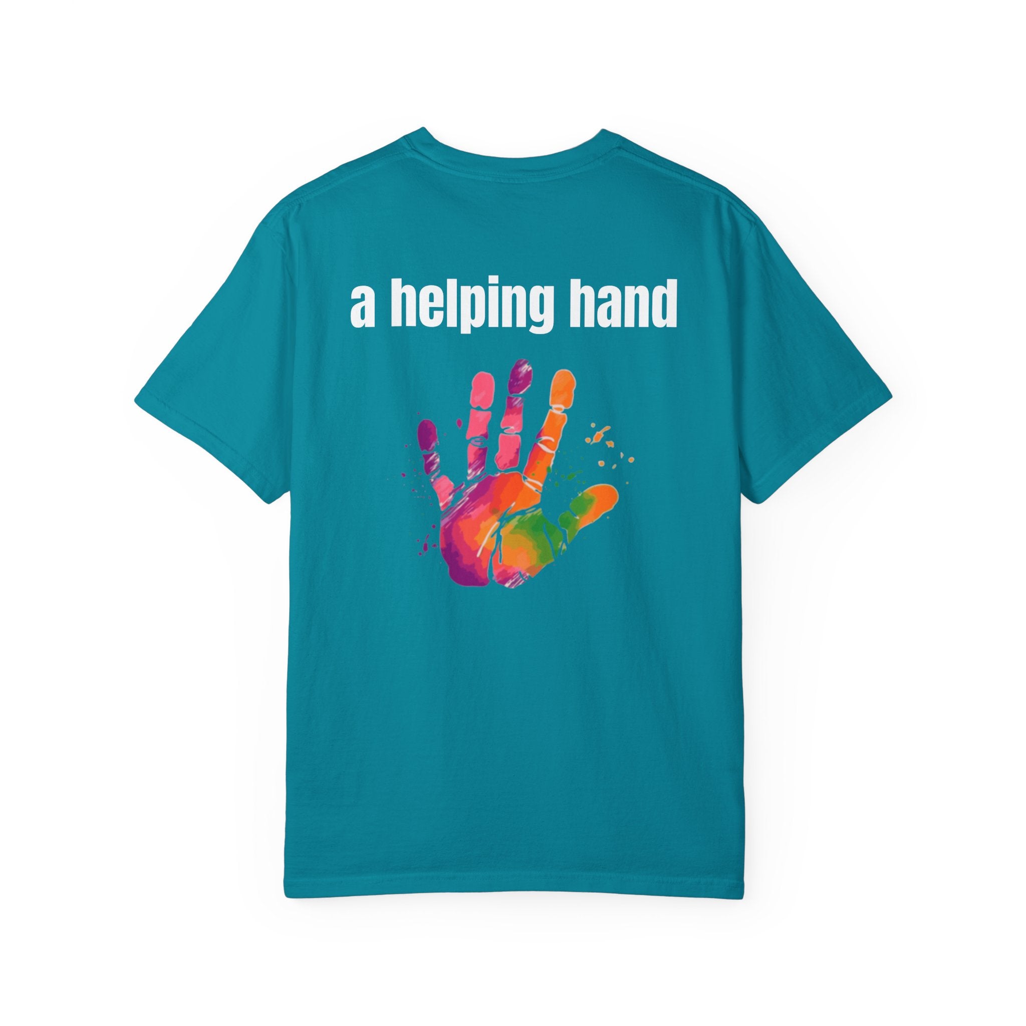 Multi Colors 315  “A Helping Hand” Graphic T-Shirt