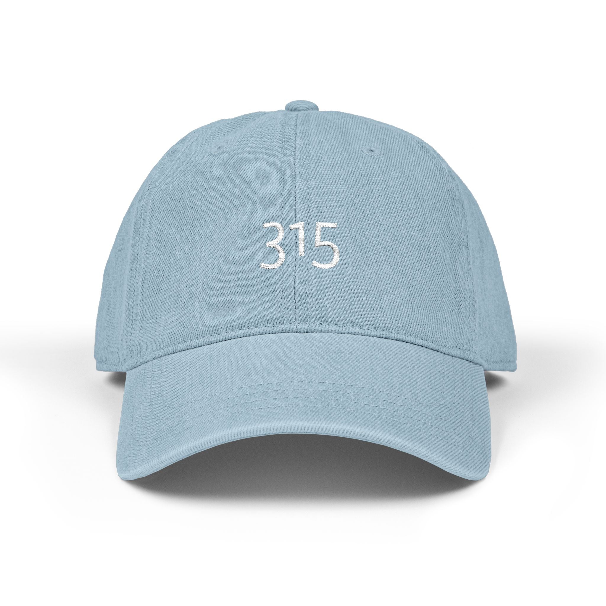 Stylish Embroidered Denim Hat with 315 Design