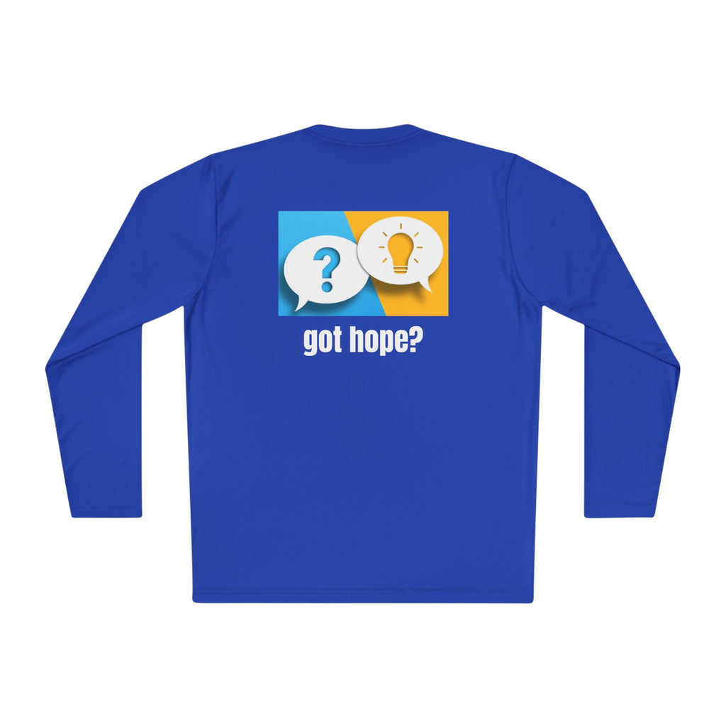 Large 315 - Multi Colors “Questions and Answers Color Graphic” Unisex Lightweight Long Sleeve Tee