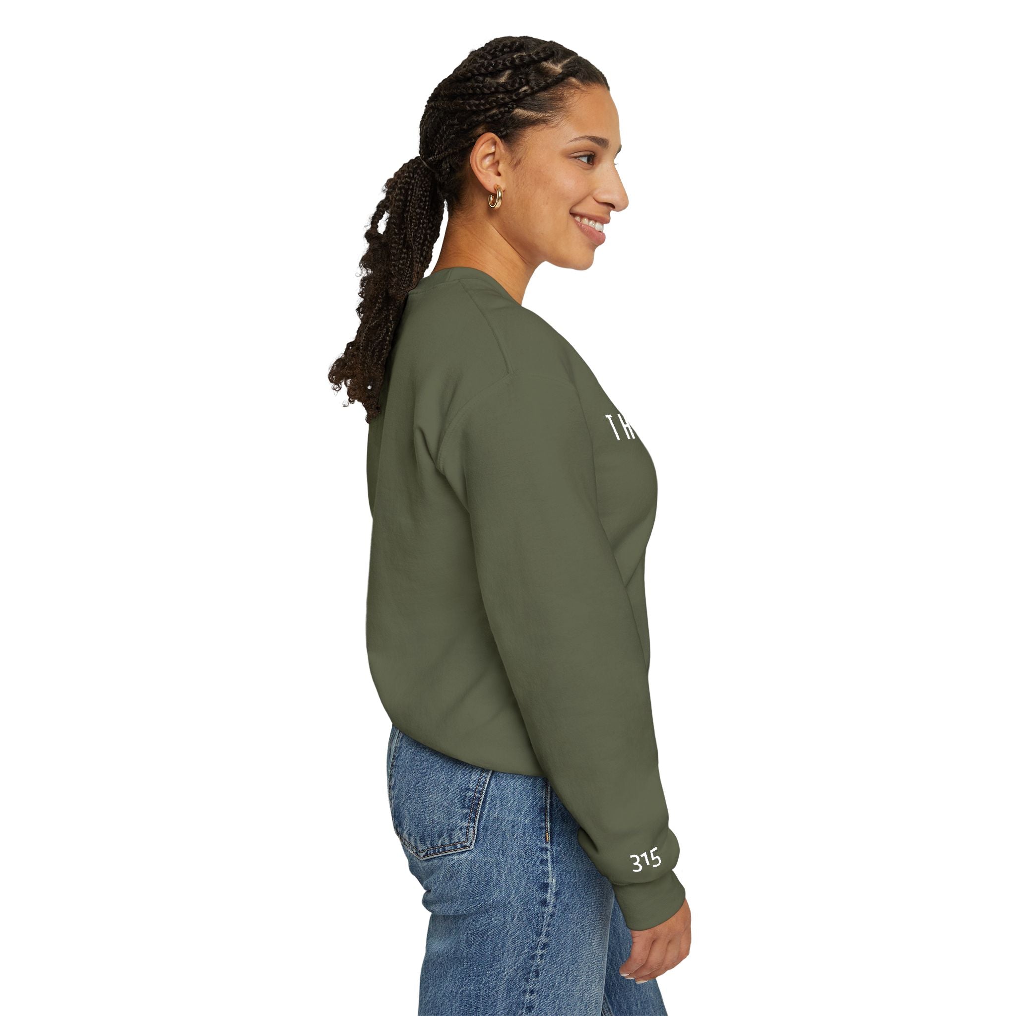 15 - Three Fifteen Embroidered Crewneck Sweatshirt — Minimal Graphic Pullover