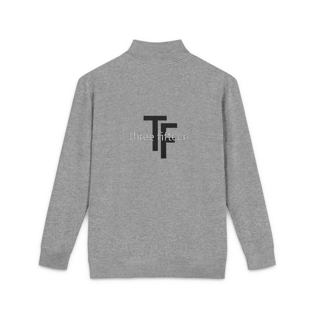 17 - TF Three Fifteen - Embroidered Hope 35 Fleece Pullover — Lightweight Quarter‑Zip Sweatshirt