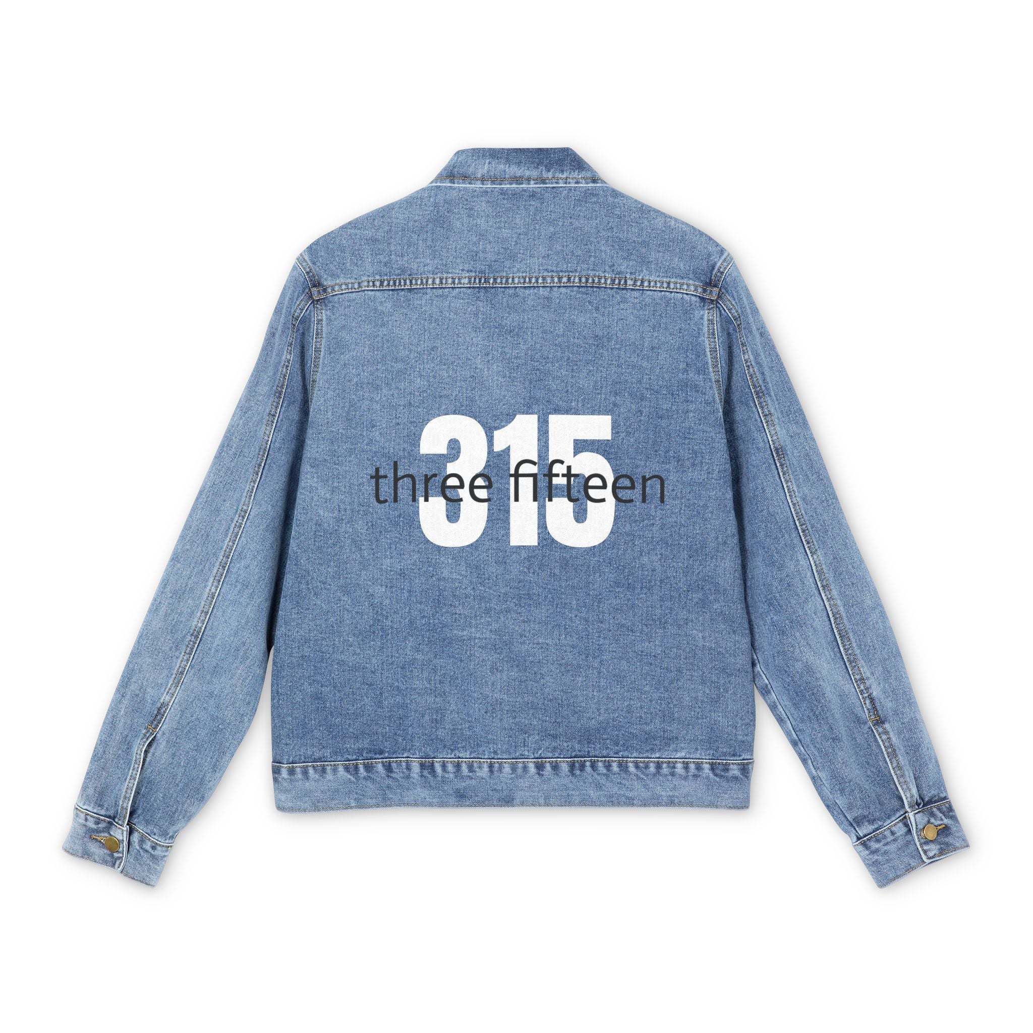 19 - 315 three fifteen Men's Denim Jacket - "This Isn't the End of My Story" Statement Piece