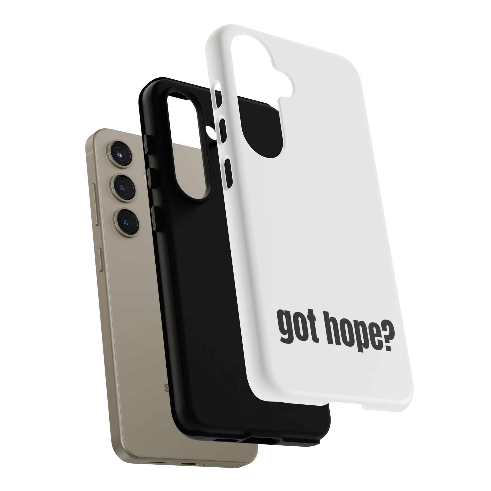 Phone Case — "got hope?" Minimalist Inspirational Protective Cover