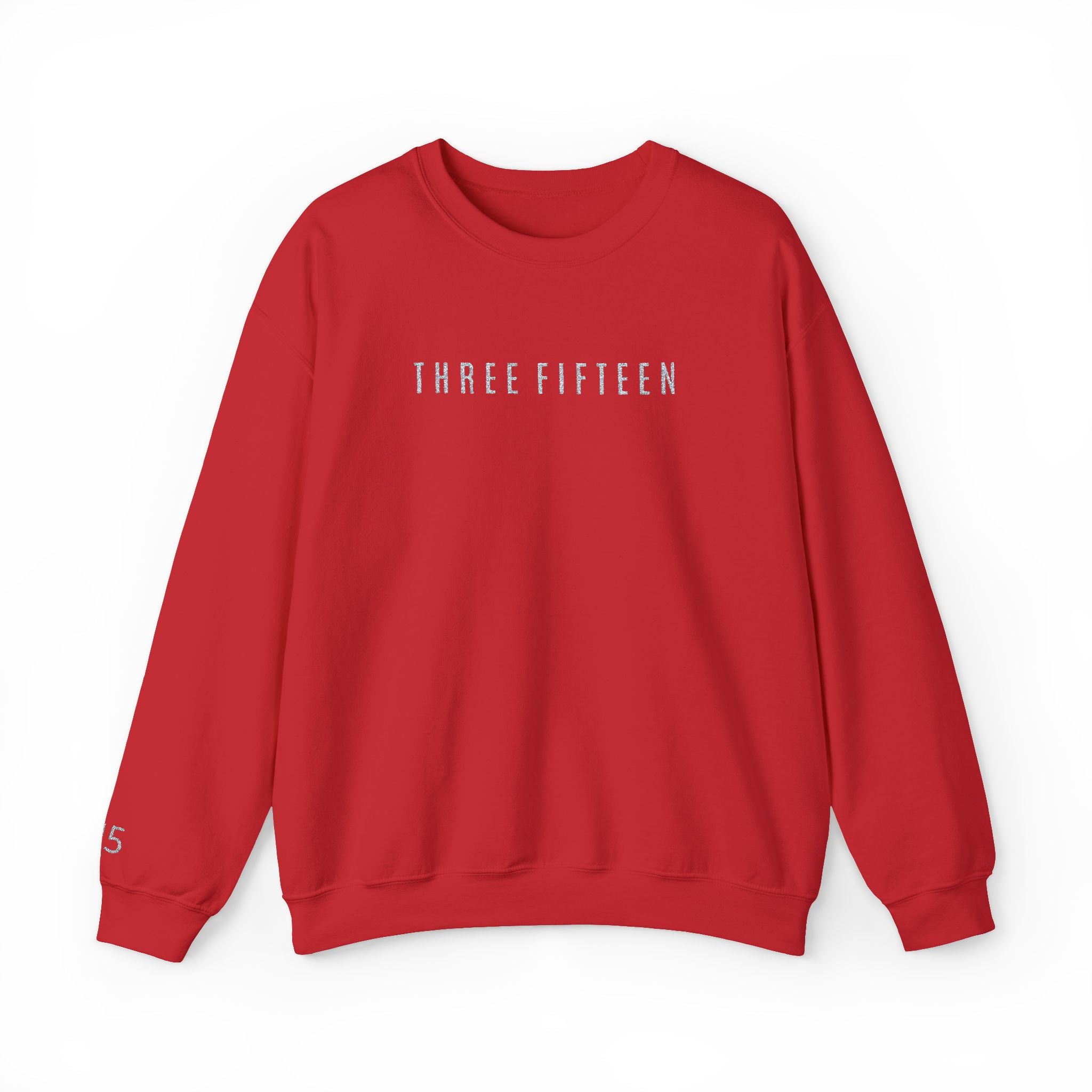 15 - Three Fifteen Embroidered Crewneck Sweatshirt — Minimal Graphic Pullover